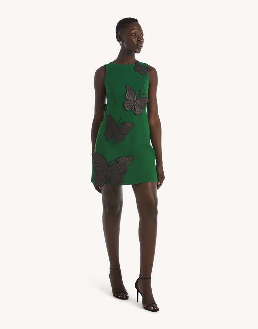 Sleeveless Mini Crepe Dress