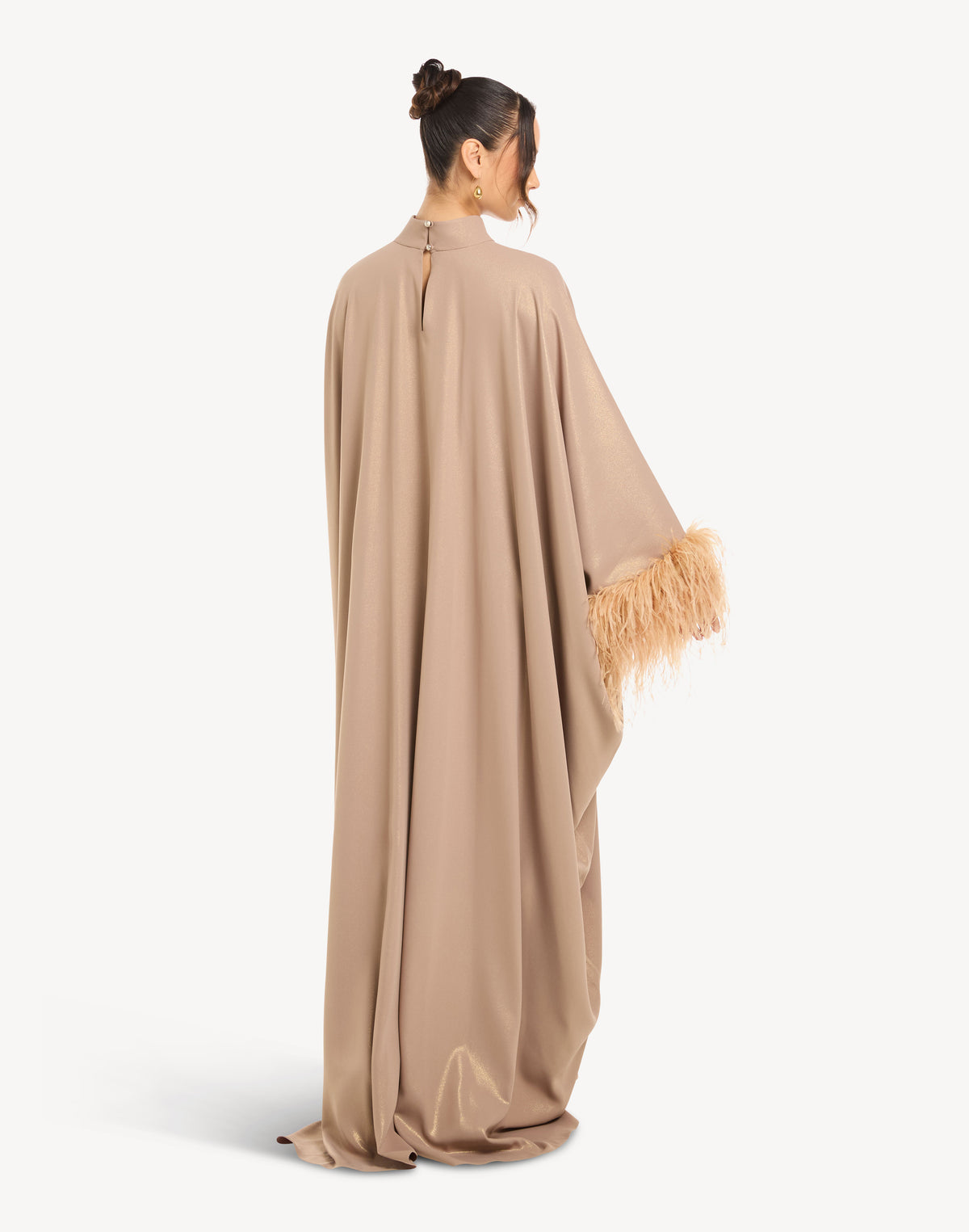 Fatma Feather-Trimmed Kaftan