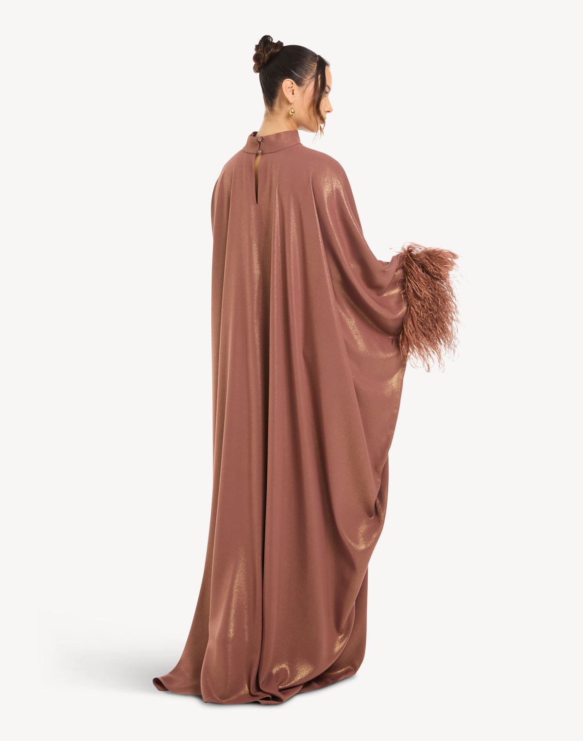 Fatma Feather-Trimmed Kaftan