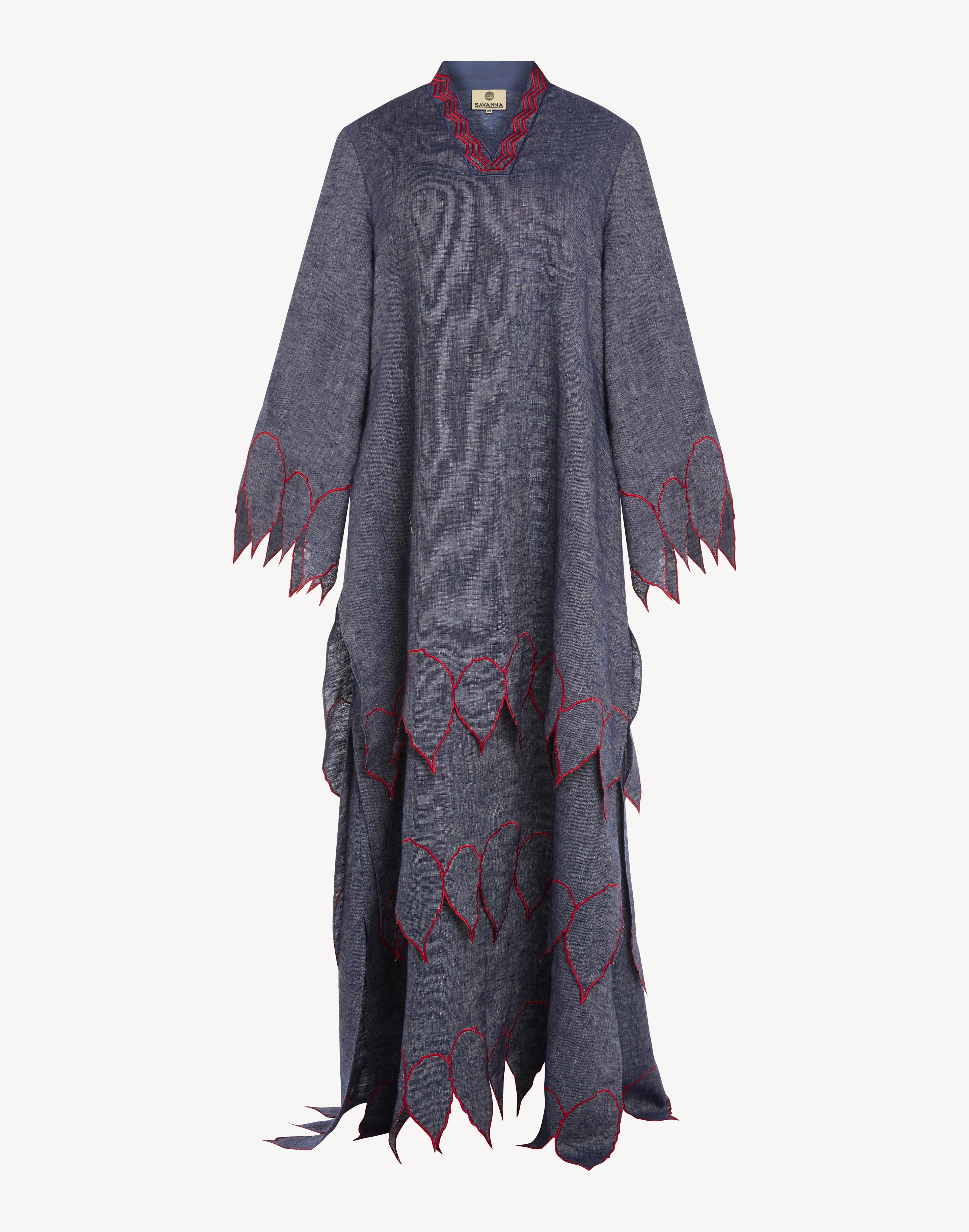 Ghaf Leaf Linen Kaftan