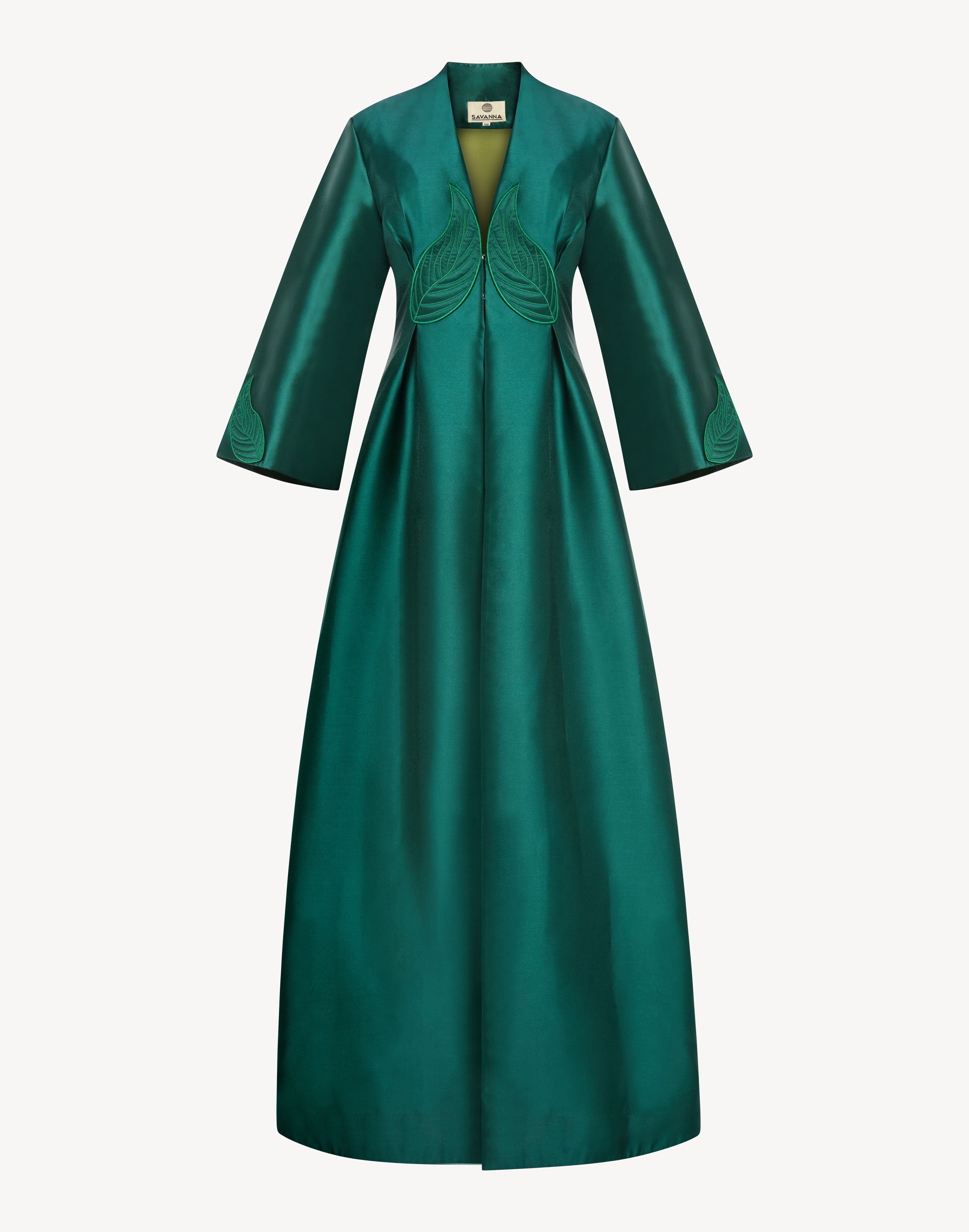 Alia Leaf Appliqué Kaftan