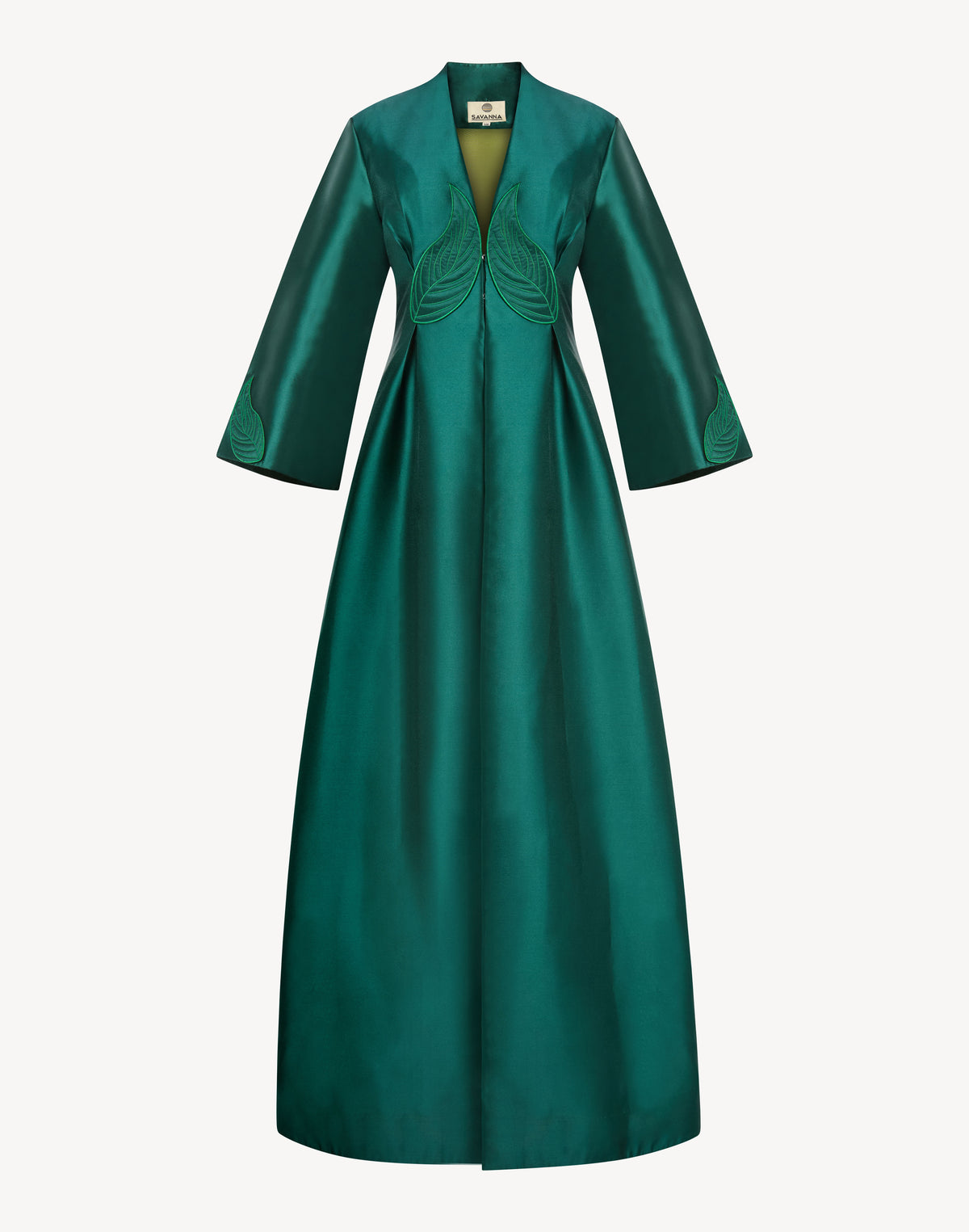 Alia Leaf Applique Kimono Abaya