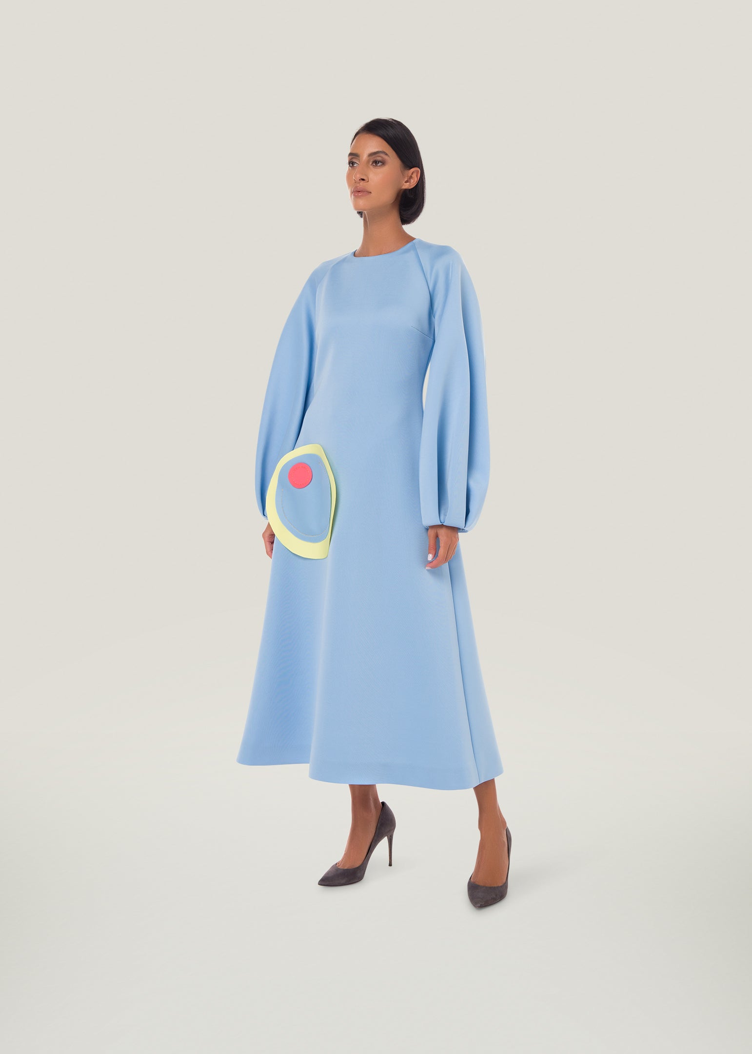 Happie Long Sleeve Midi Dress