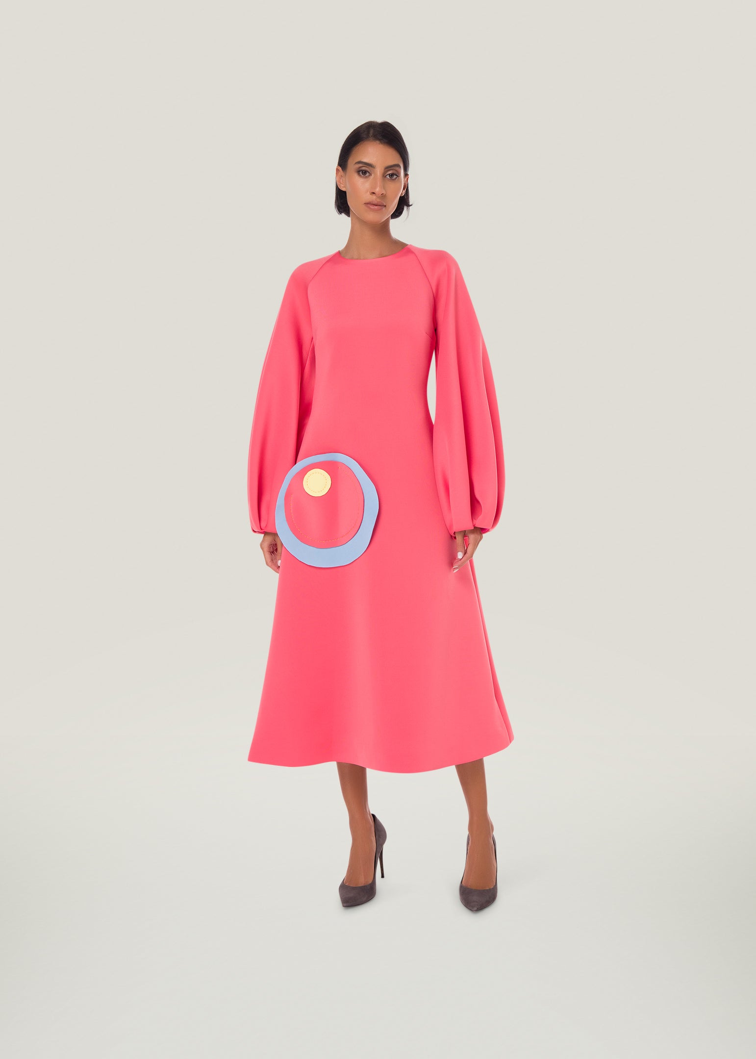 Happie Long Sleeve Midi Dress