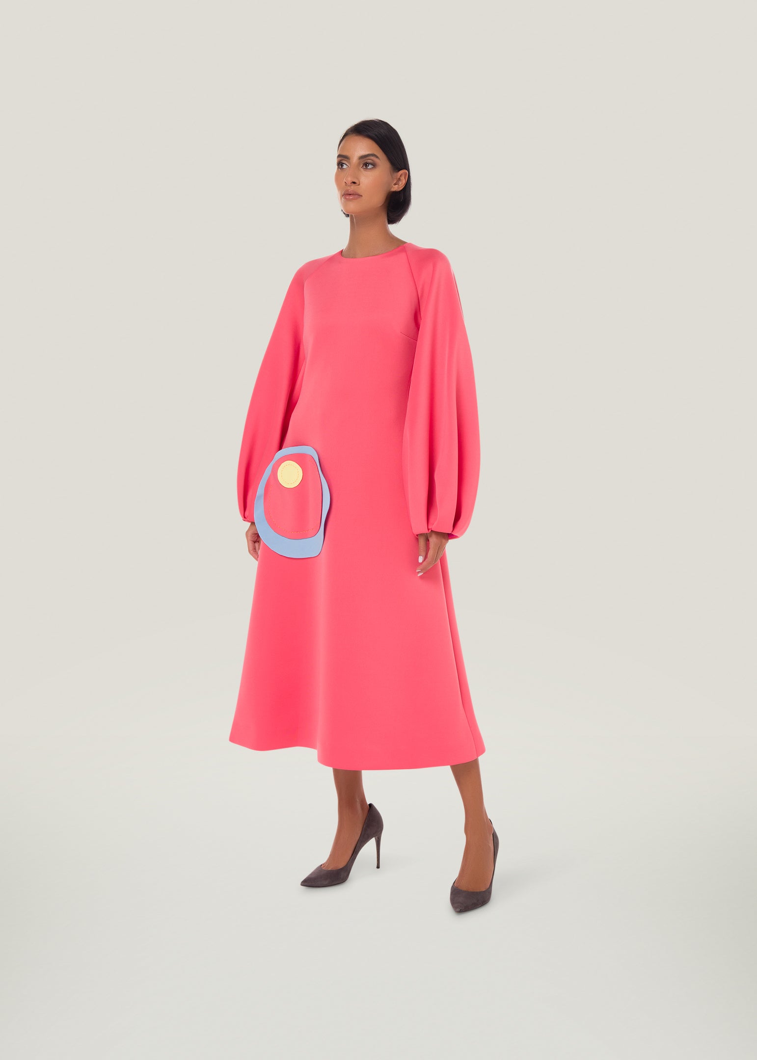 Happie Long Sleeve Midi Dress