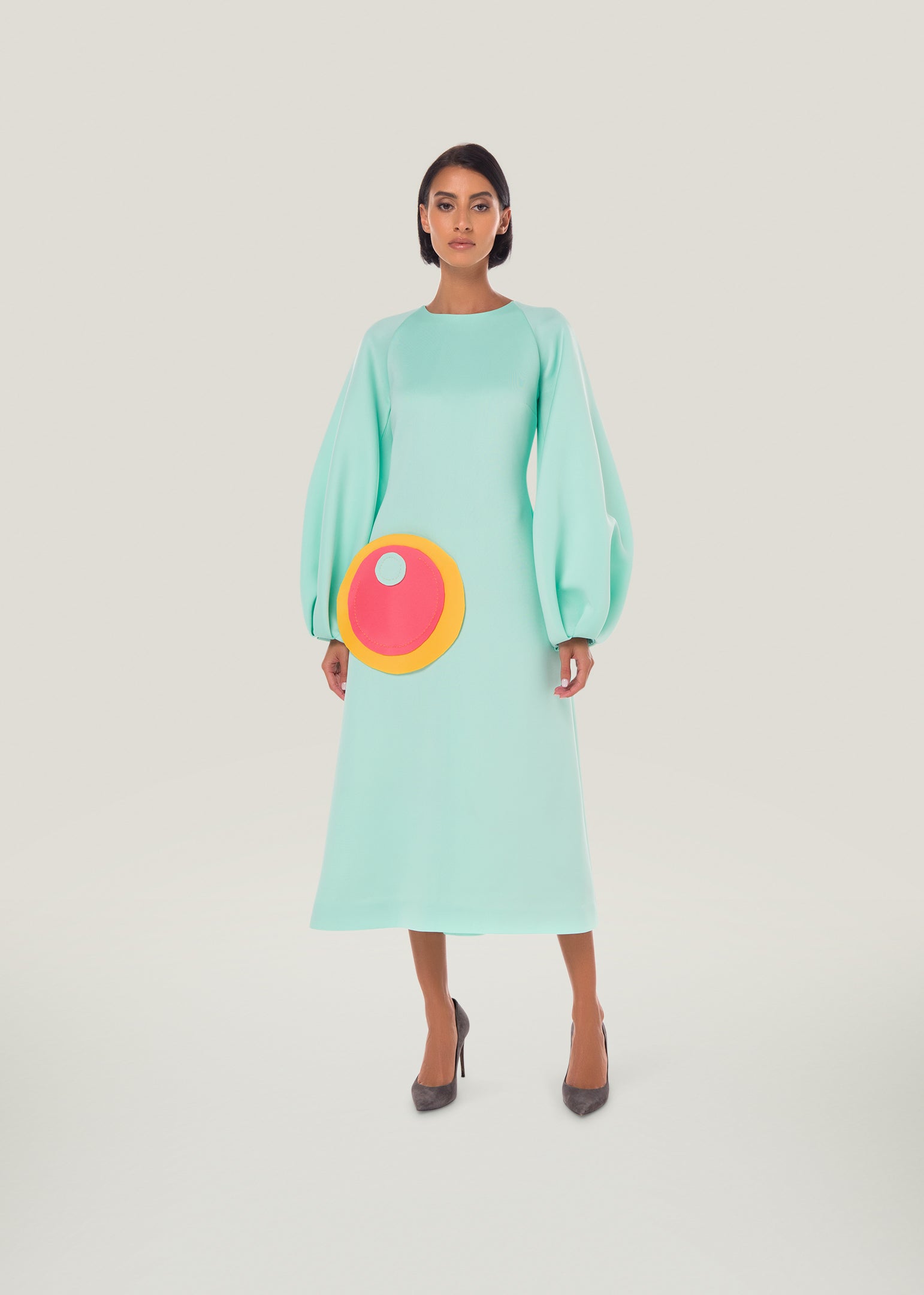 Happie Long Sleeve Midi Dress