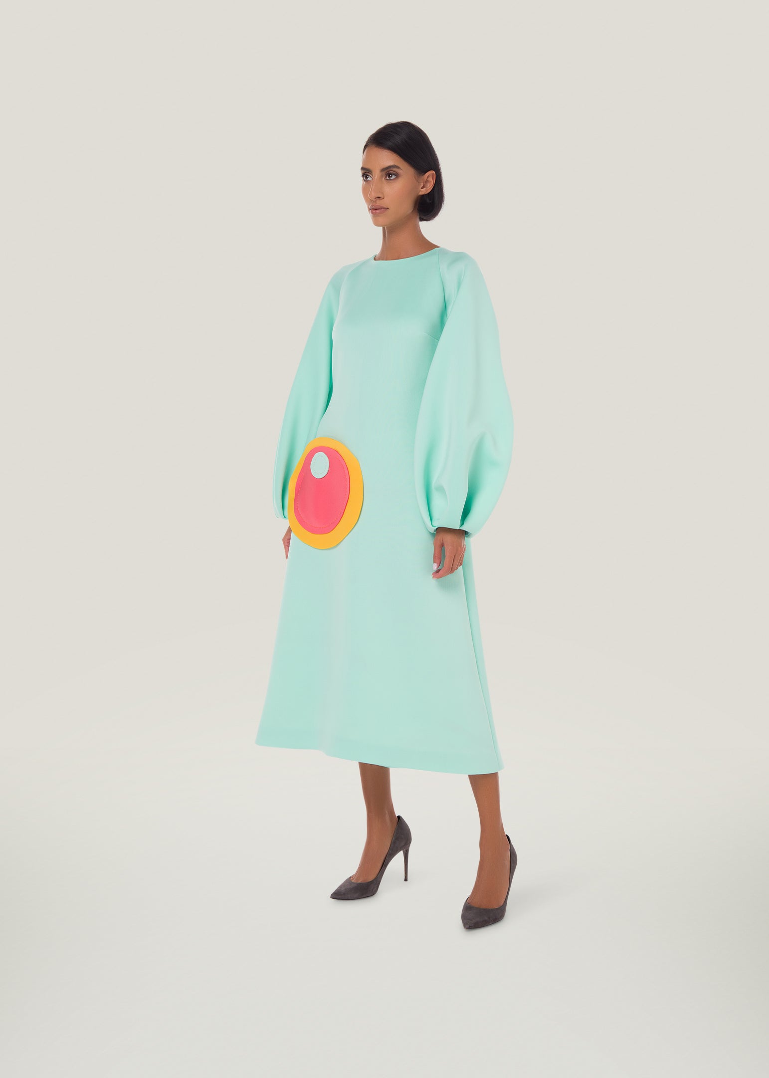 Happie Long Sleeve Midi Dress