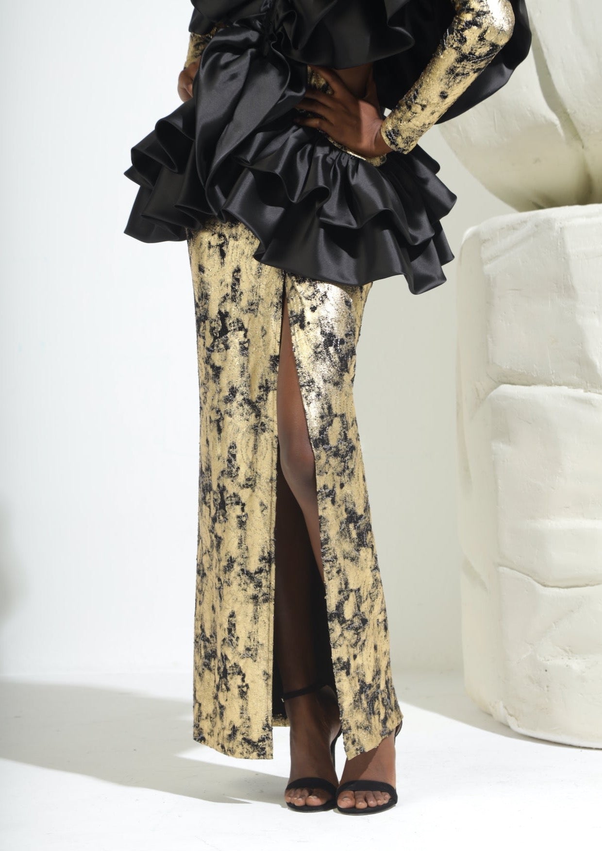 Papillon Organza Gown - Gold Sand