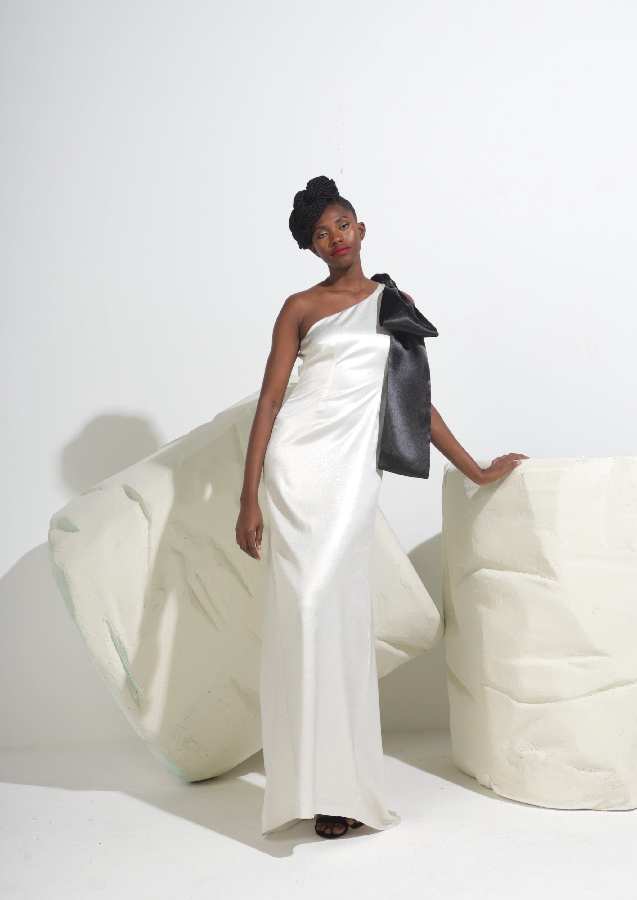 Savanna Signature Bow Metallic Dress