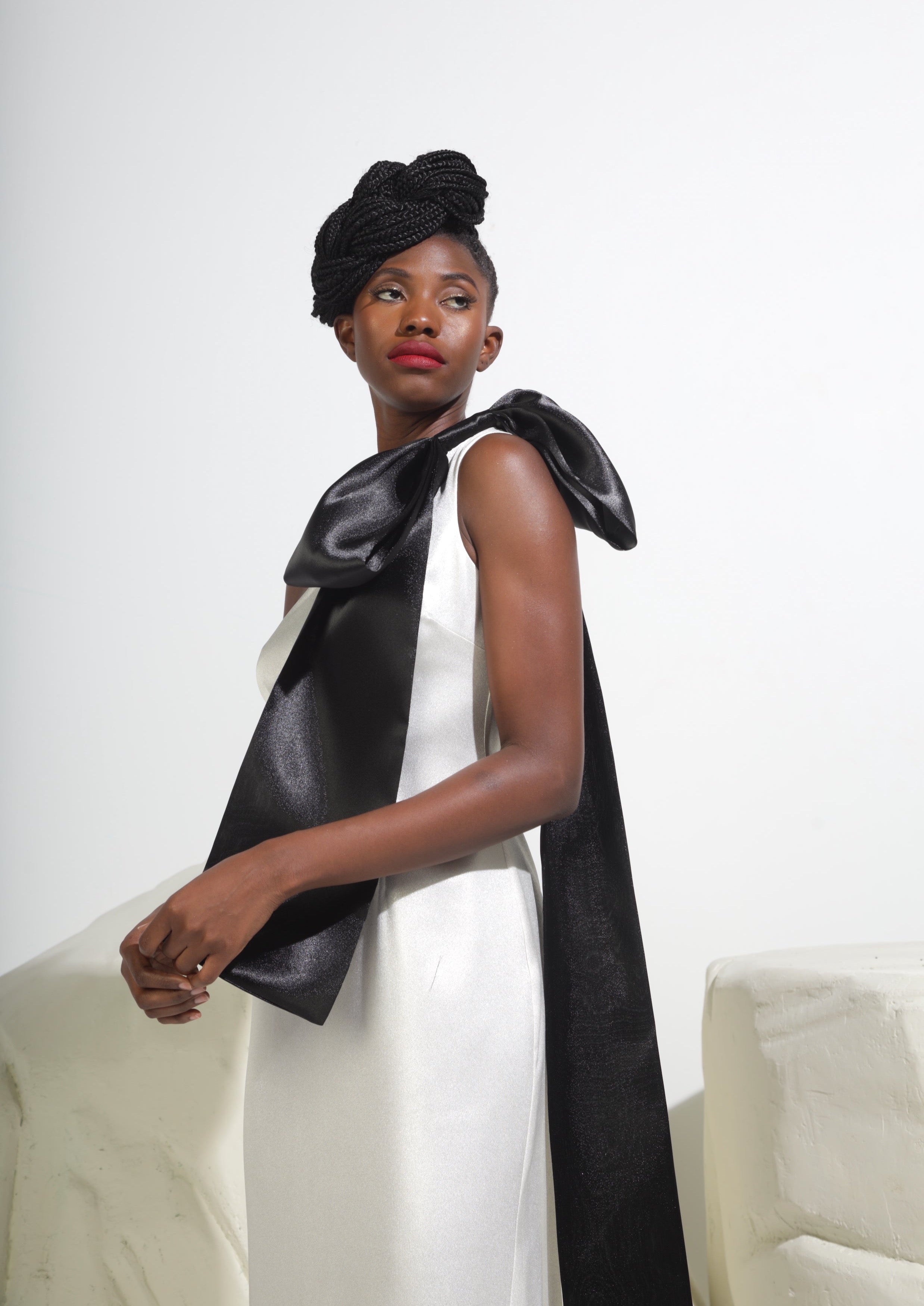 Savanna Signature Bow Metallic Dress