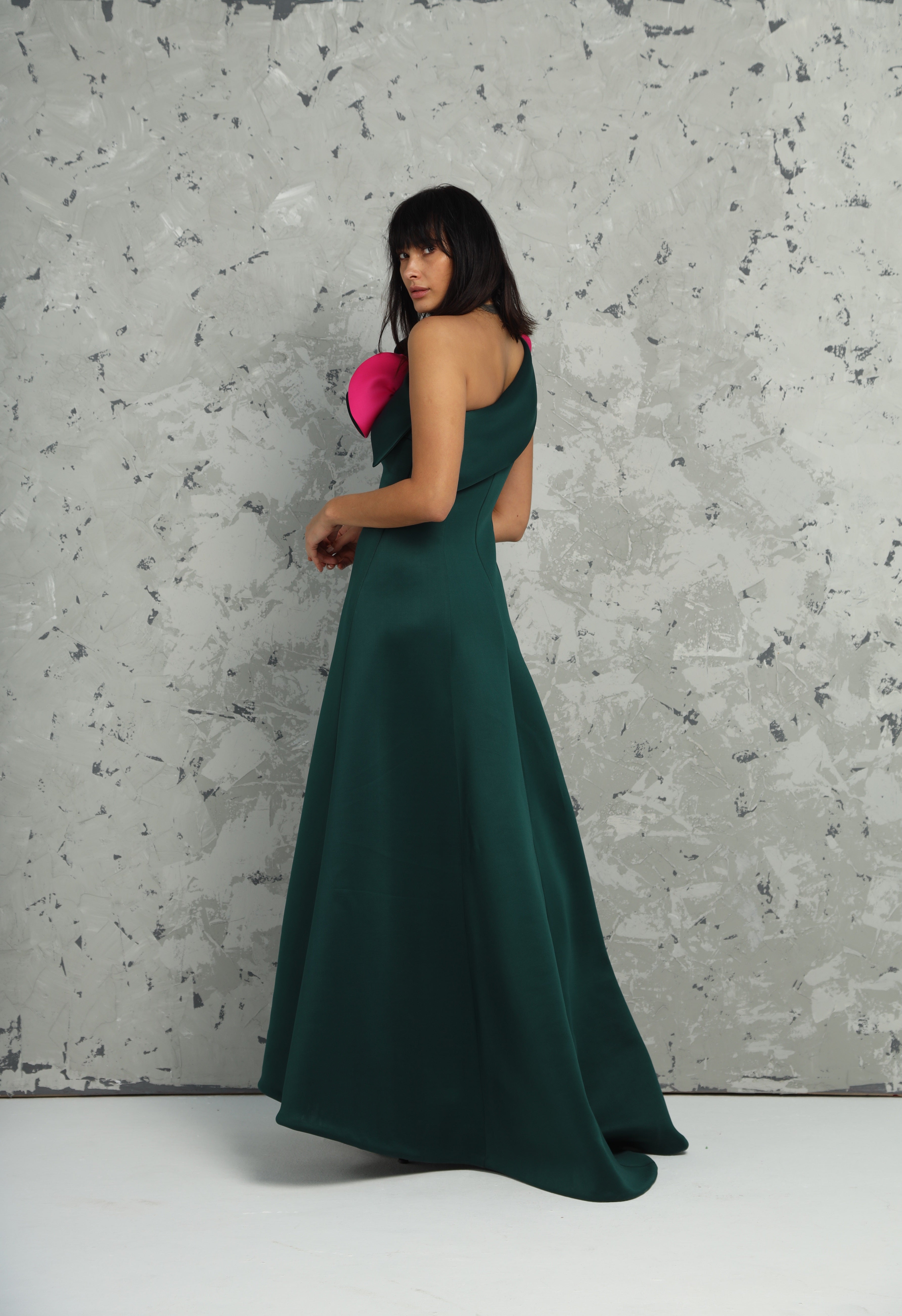 Off-shoulder Petal Gown