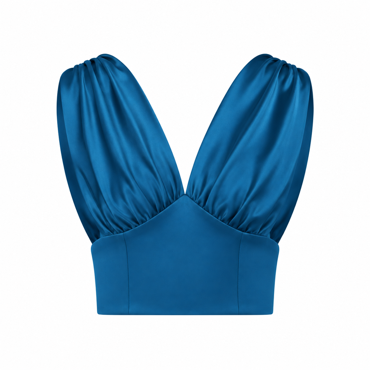Satin Plunge Crop Top