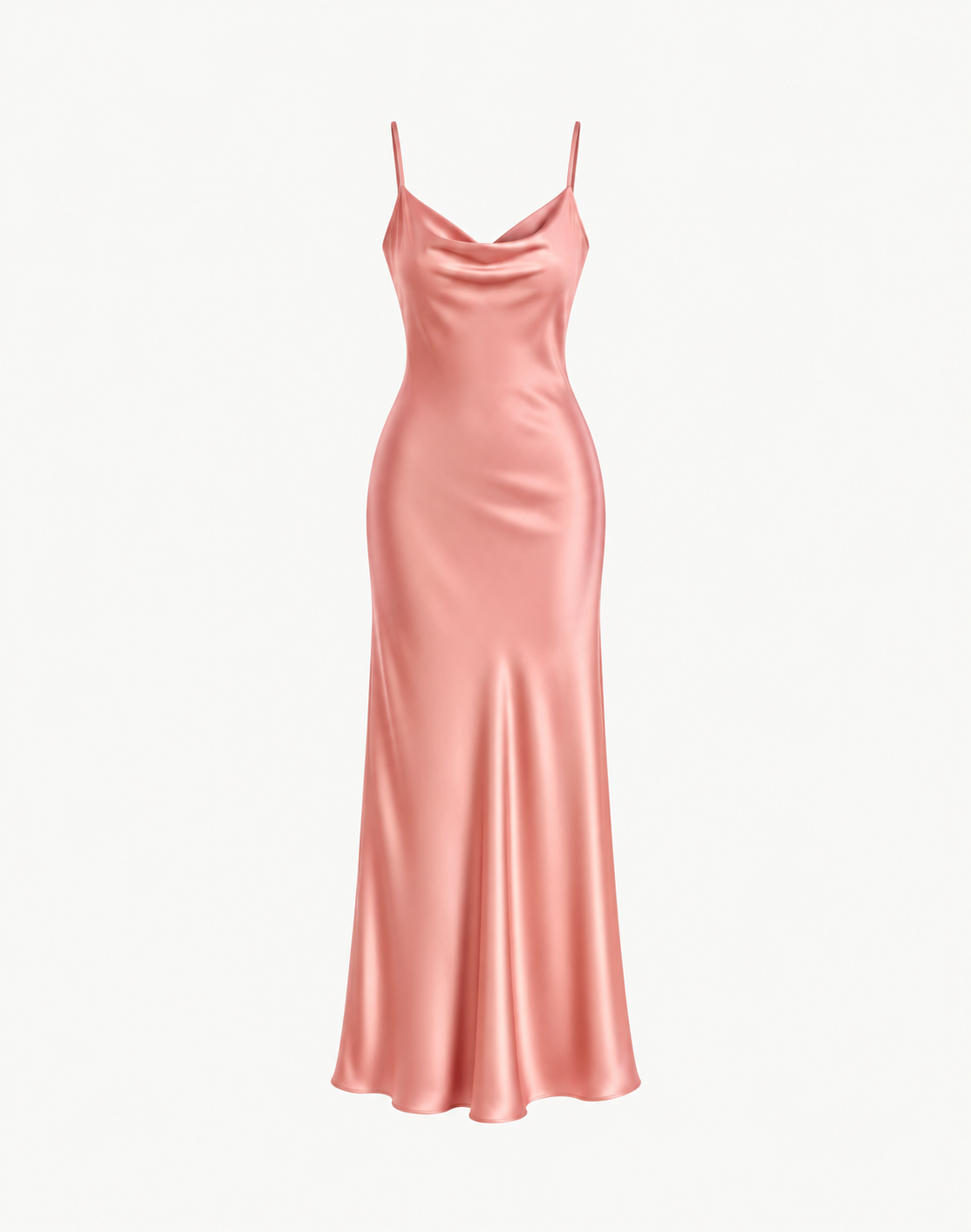 Essential Satin Cowl-Neck Slip Dress