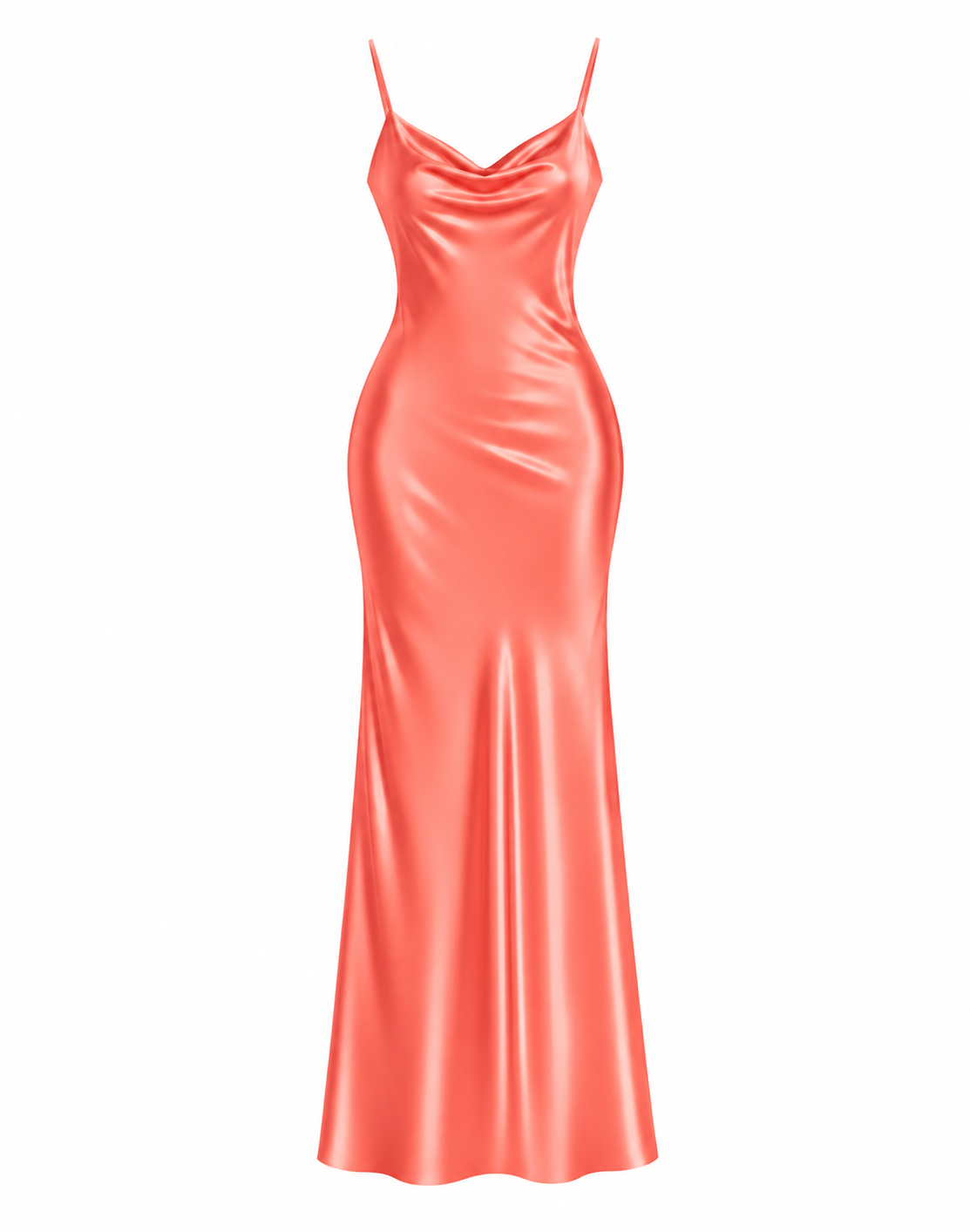 Essential Satin Cowl-Neck Slip Dress