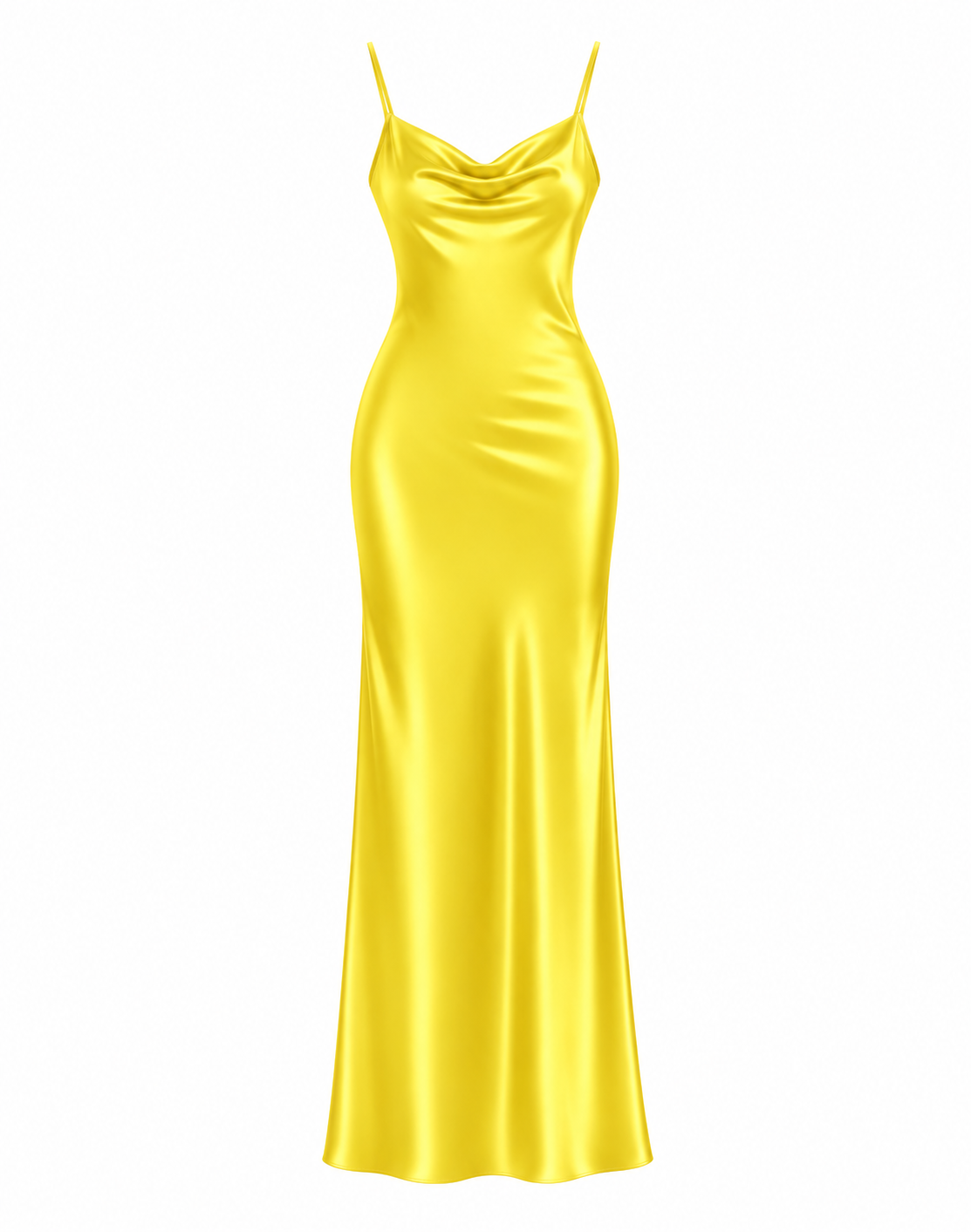 Essential Satin Cowl-Neck Slip Dress