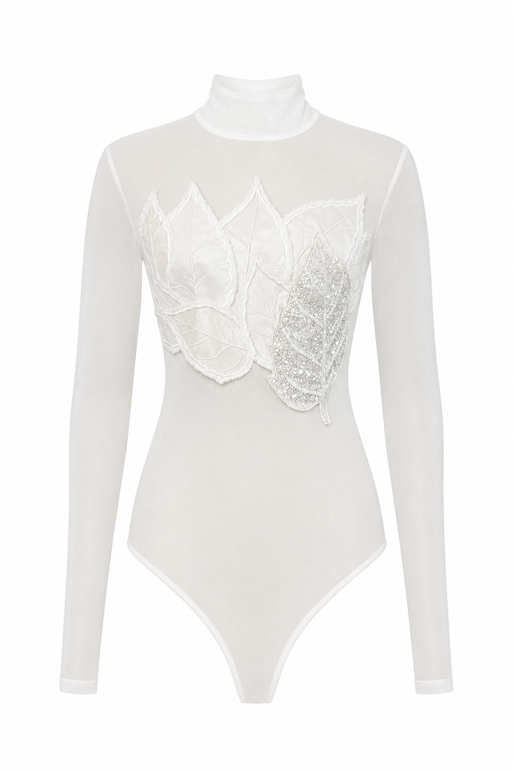 Folia High Neck Long Sleeve Bodysuit