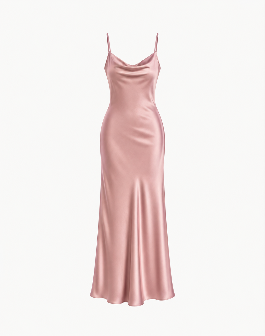 Essential Satin Cowl-Neck Slip Dress