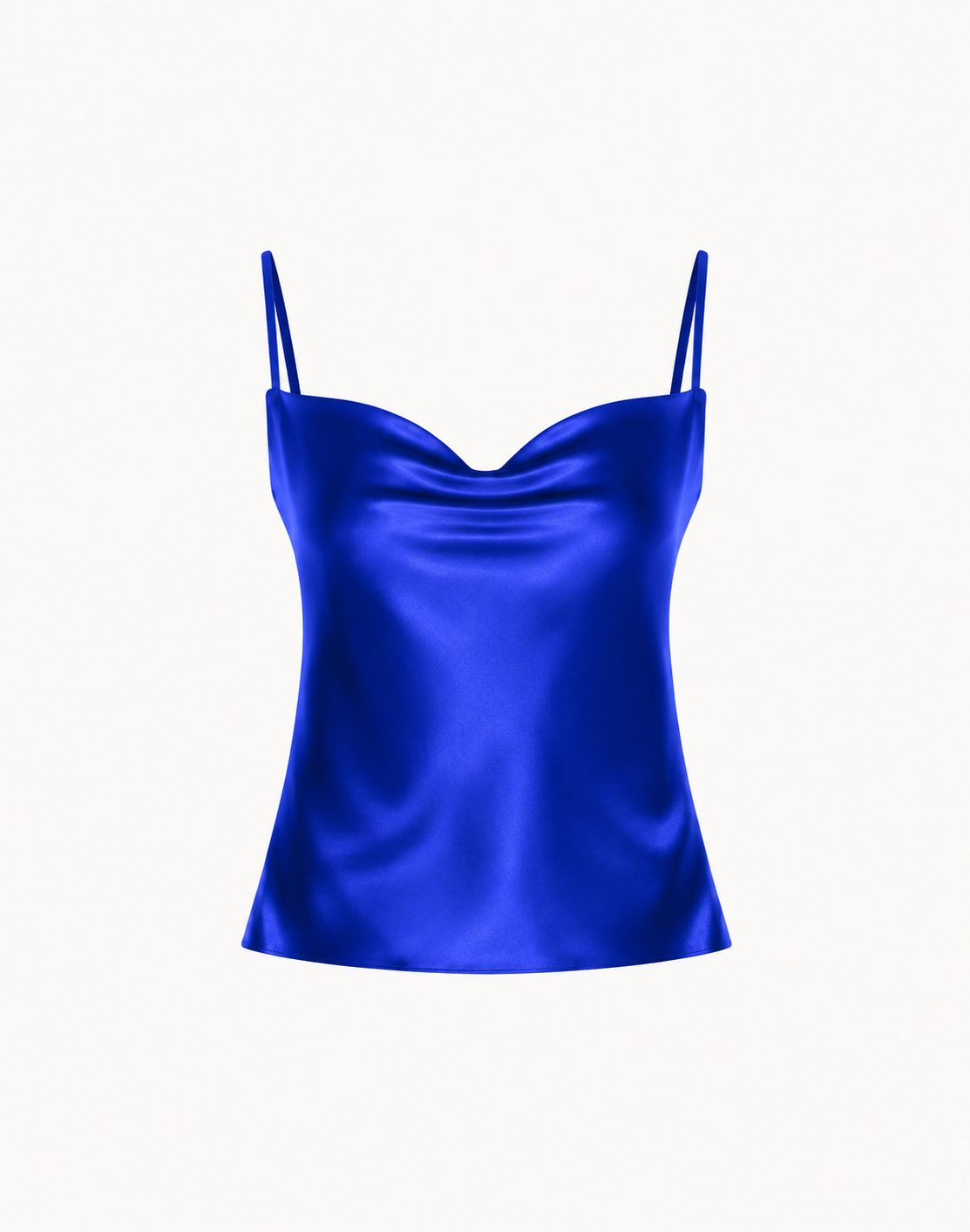Essentials - Satin Cowl-Neck Top