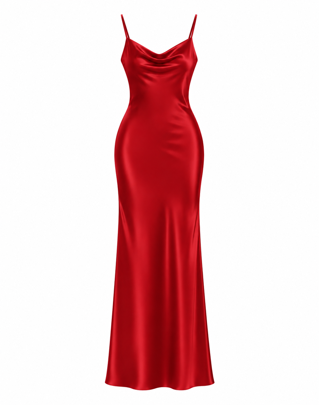 Essential Satin Cowl-Neck Slip Dress