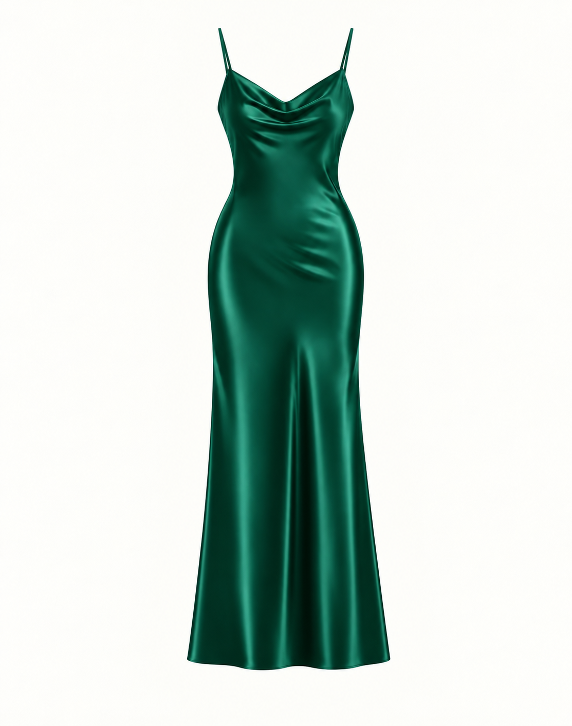 Essential Satin Cowl-Neck Slip Dress