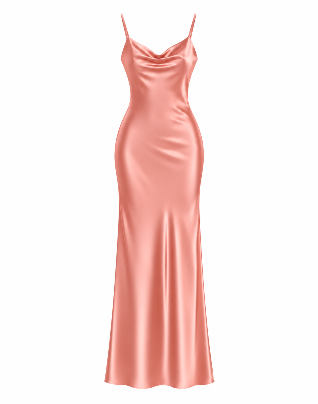 Essential Satin Cowl-Neck Slip Dress