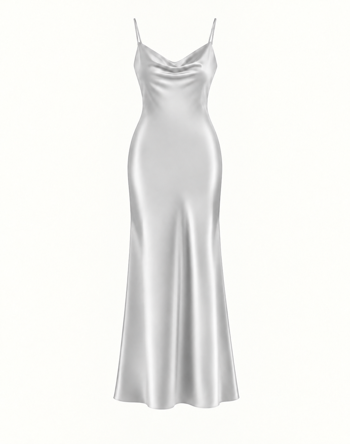 Essential Satin Cowl-Neck Slip Dress