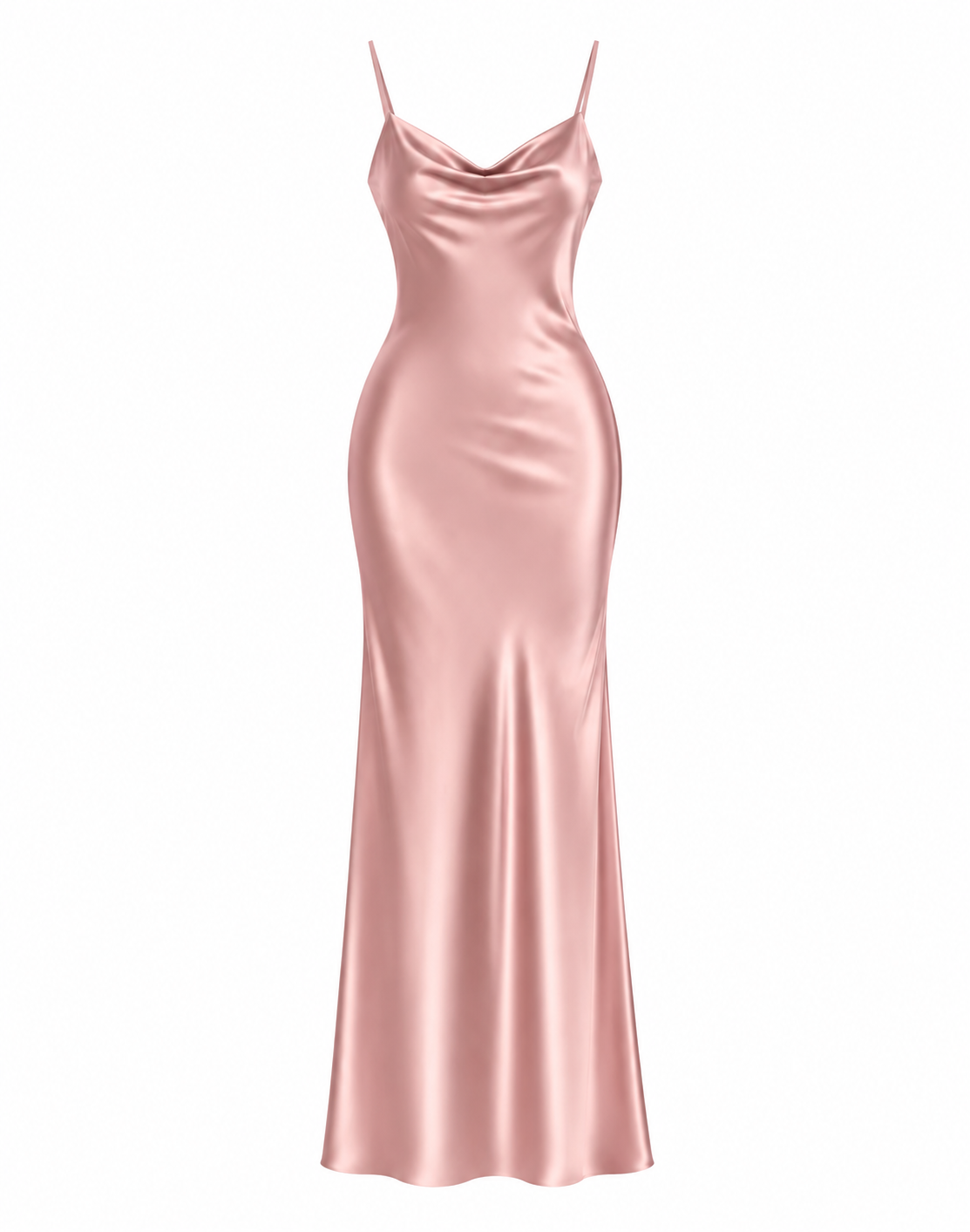 Essential Satin Cowl-Neck Slip Dress