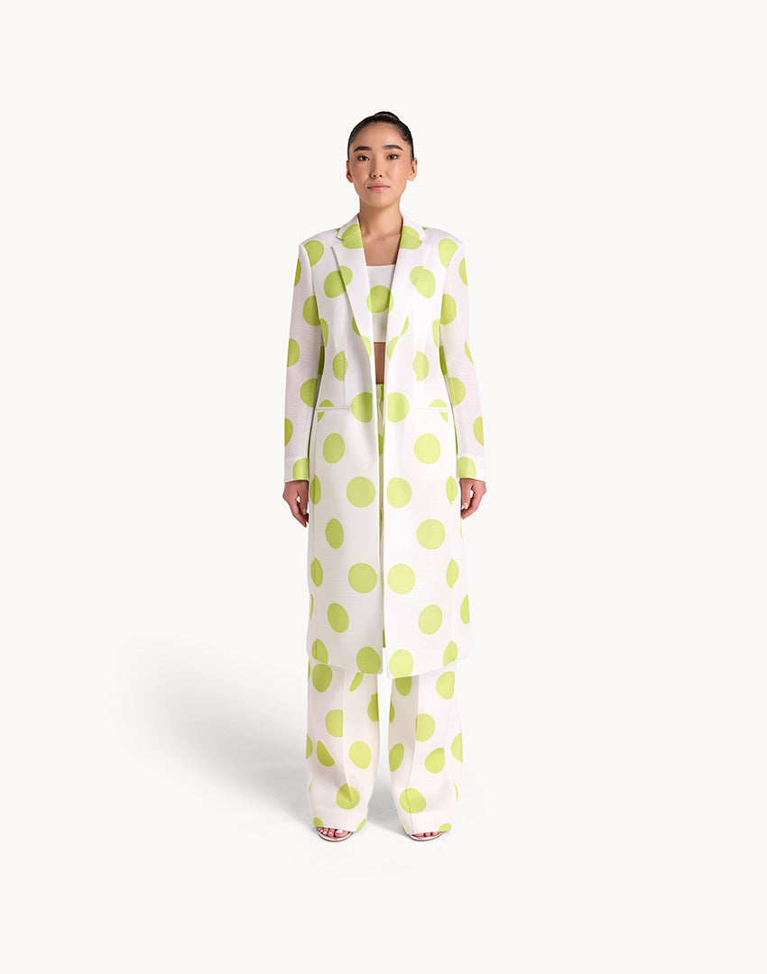 Polka Dots Summer Long Jacket - Green