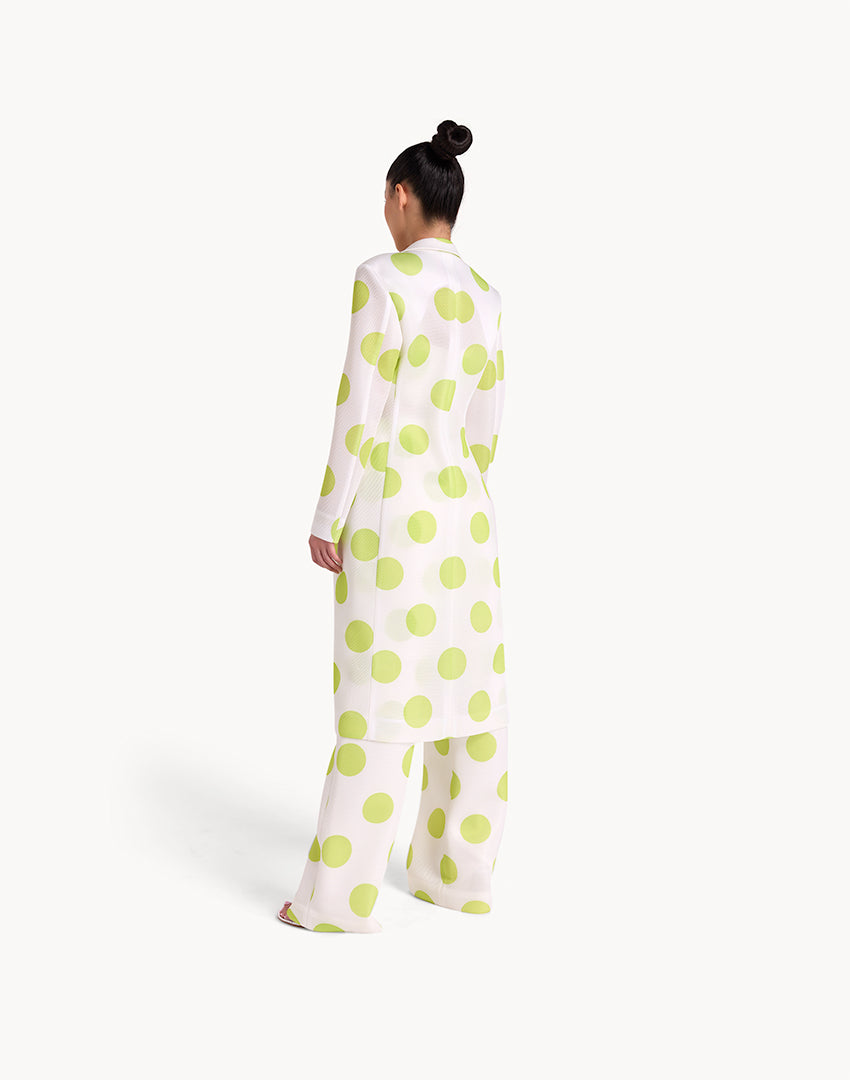 Polka Dots Summer Long Jacket - Green