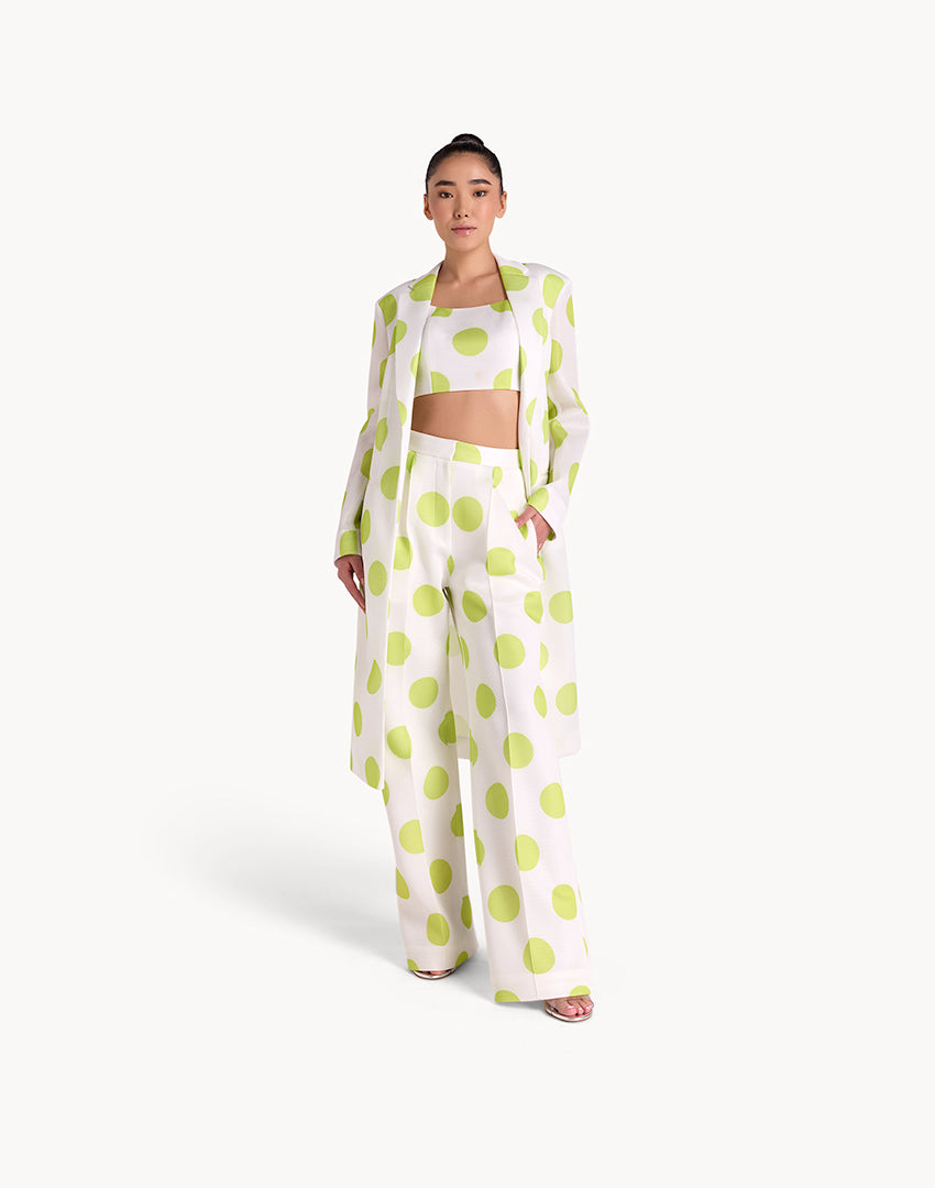 Polka Dots Summer Long Jacket - Green