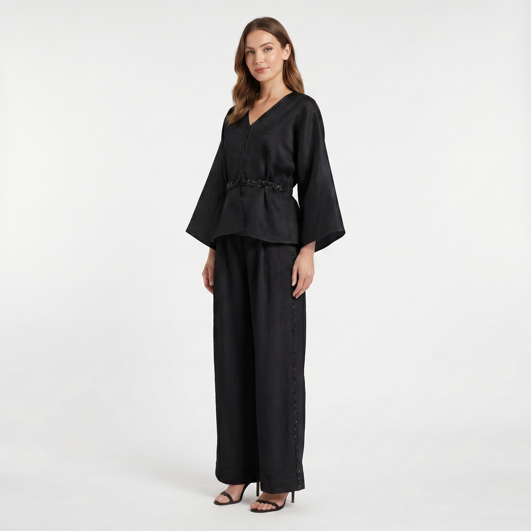 Silk Beadworks High Waisted Trousers