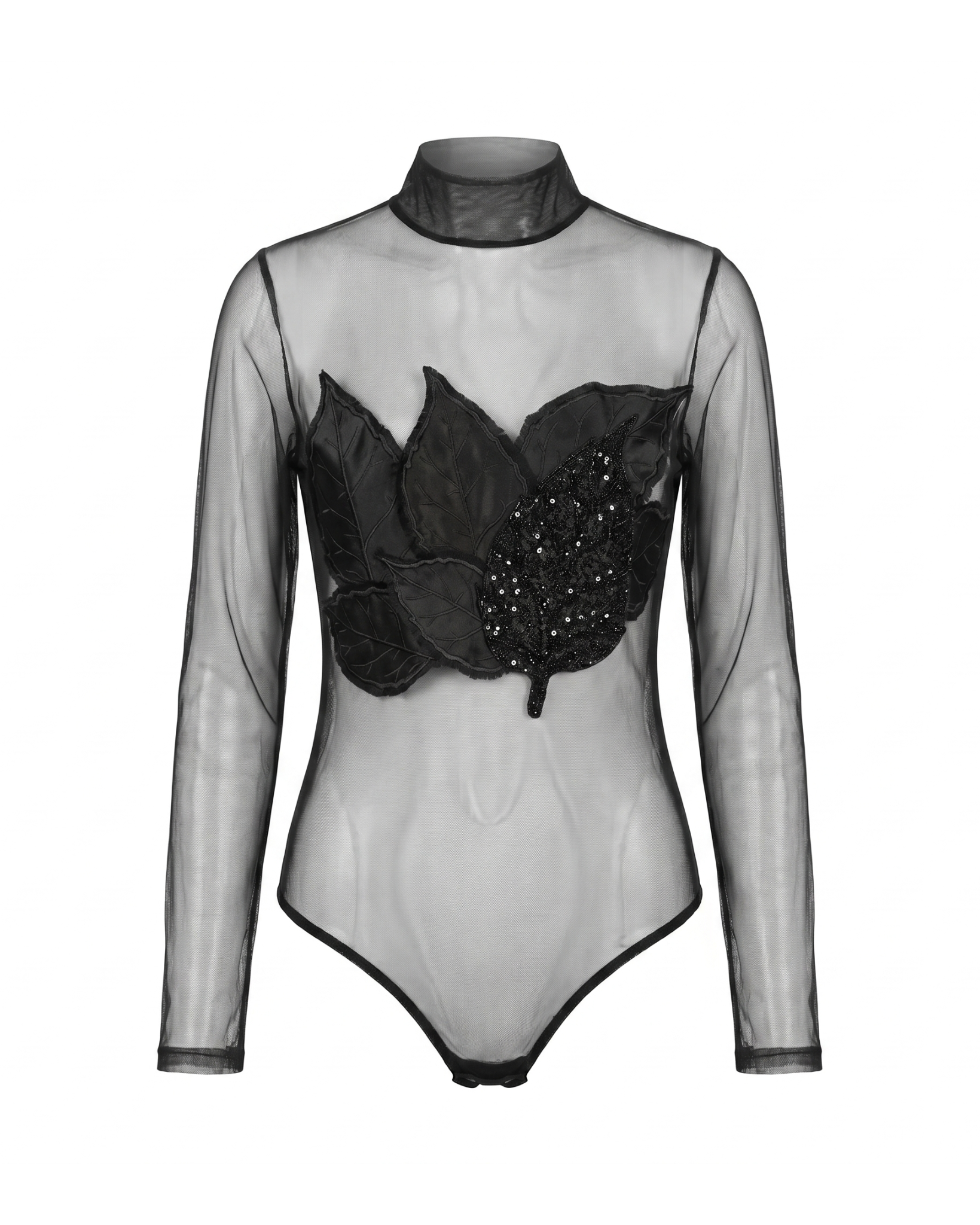 Folia High Neck Long Sleeve Bodysuit