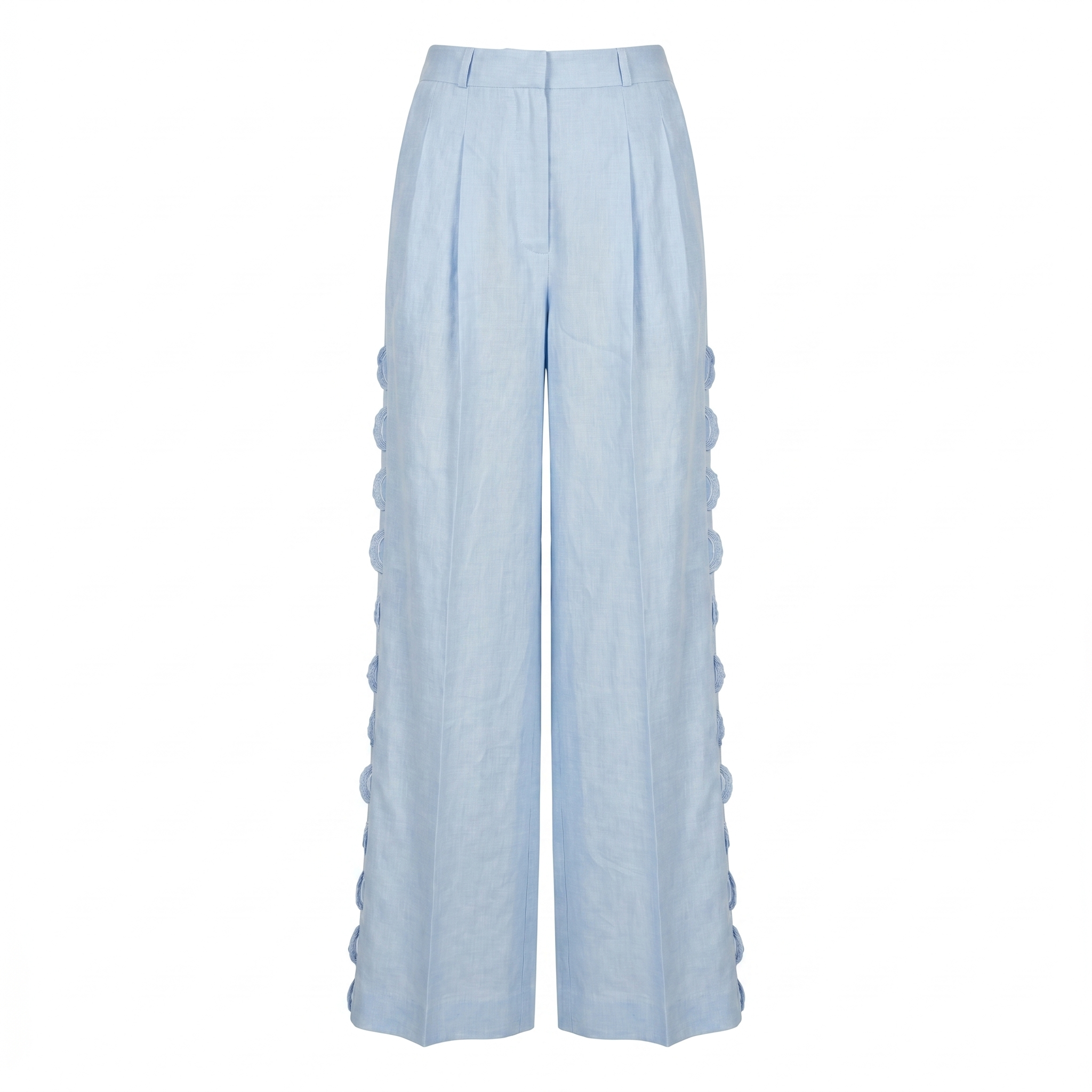 Hemp Logo Applique High Waisted Trousers
