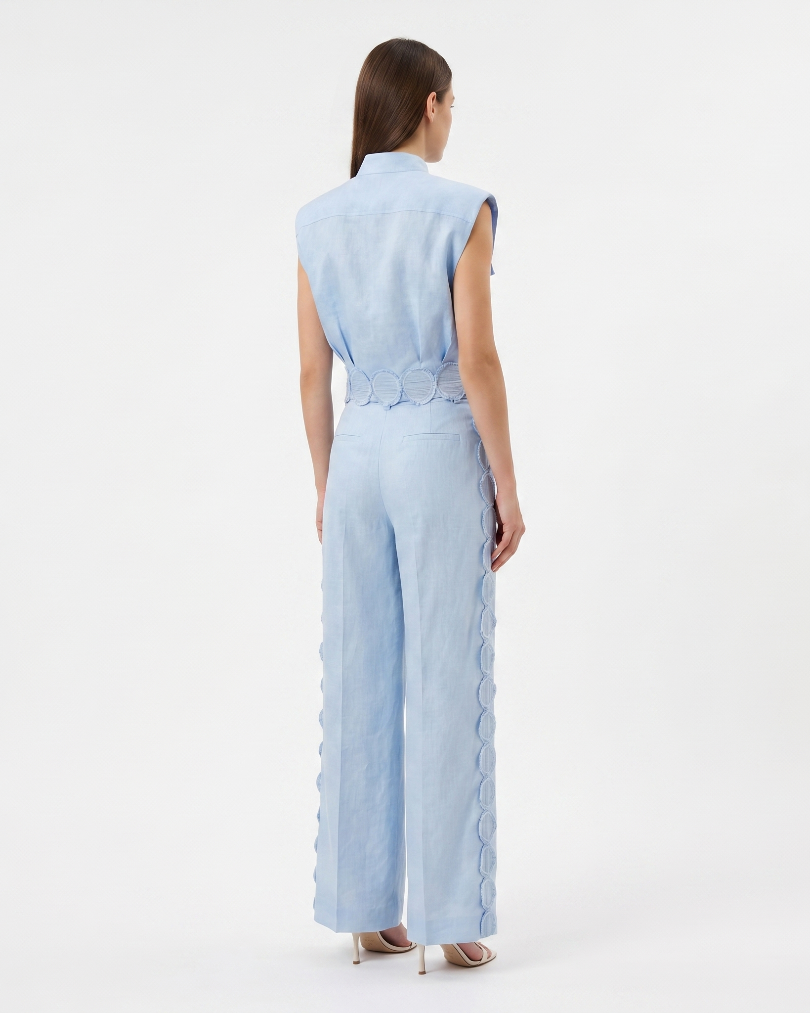 Hemp Logo Applique High Waisted Trousers