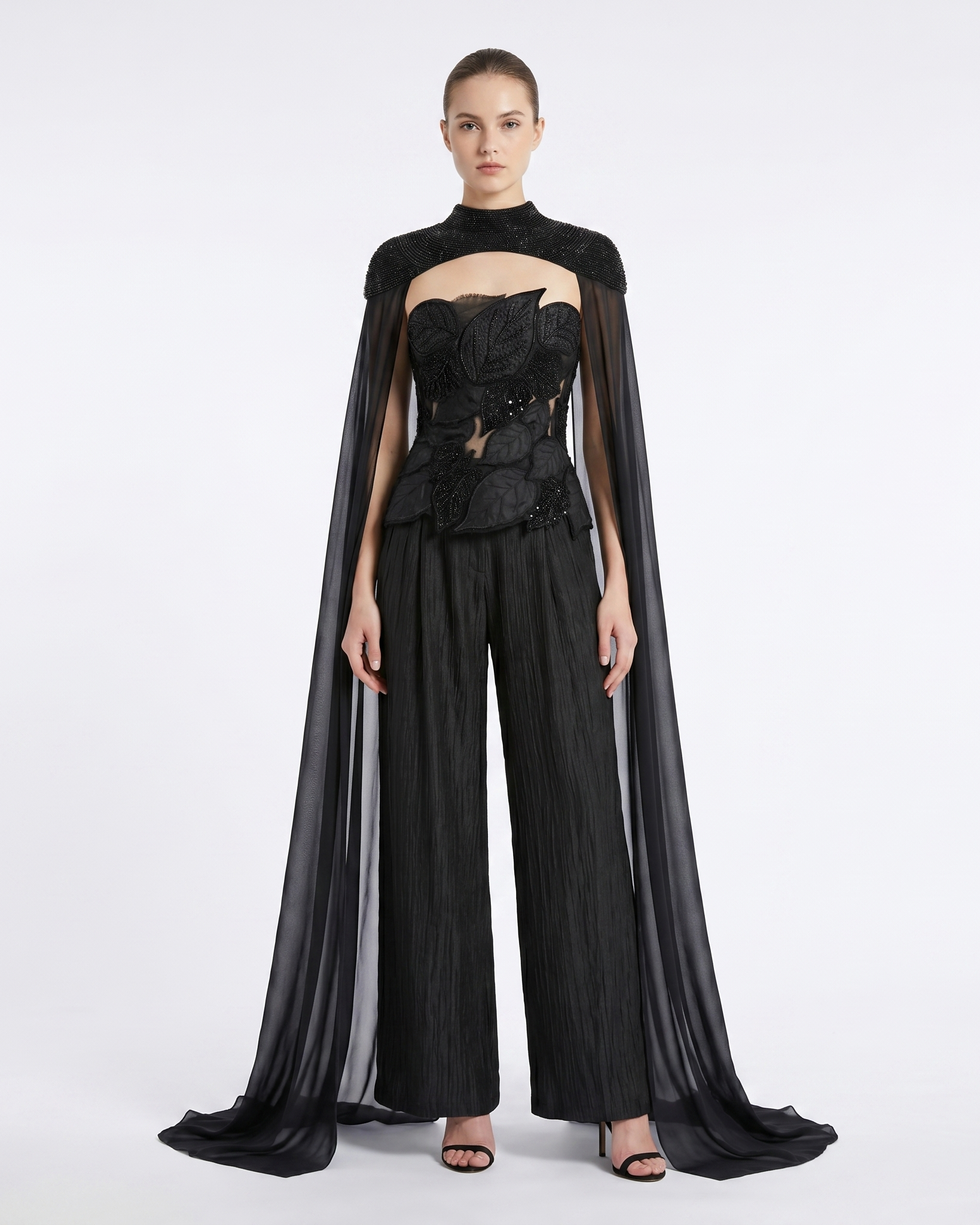 Éclat Beaded Silk Cape