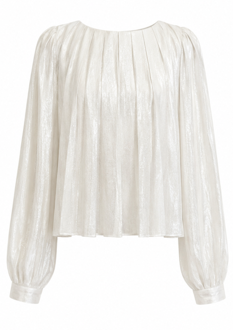 Shimmer Pleated Blouse