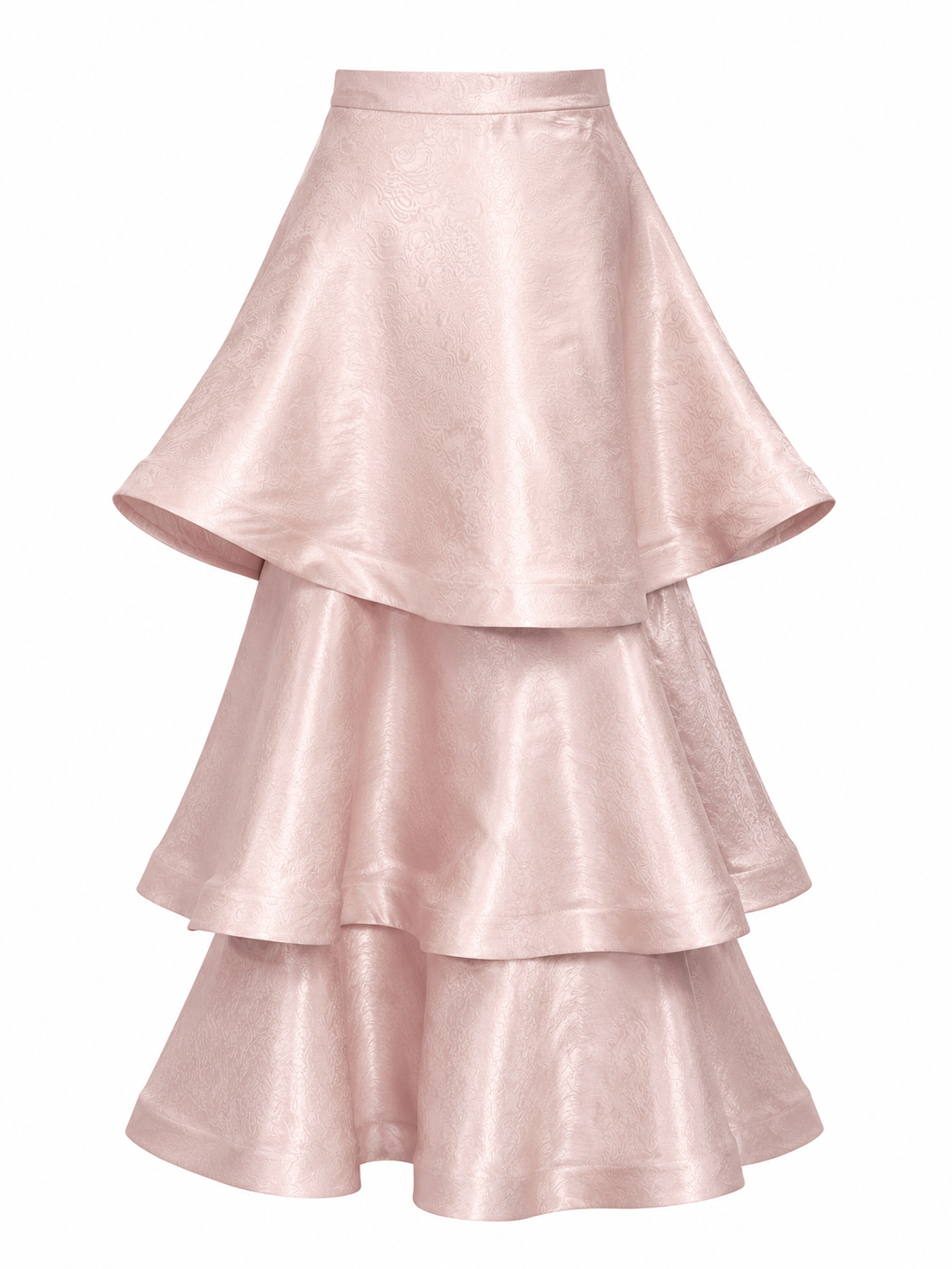 SILK MULTI LAYERED MIDI SKIRT