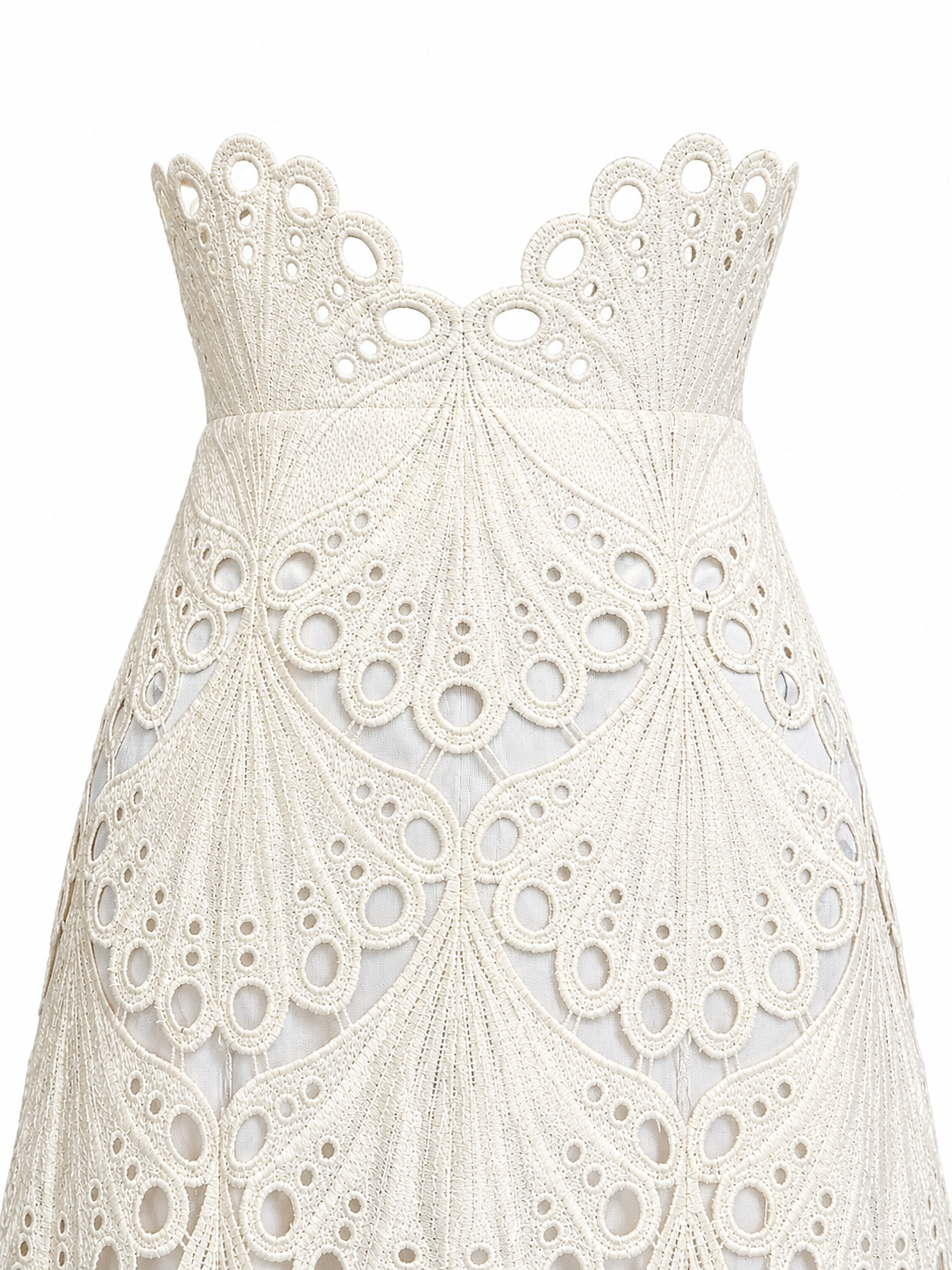 Lace Scallop Corset Maxi Skirt