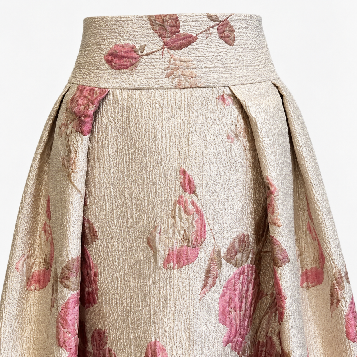 Floral Brocade Maxi Skirt
