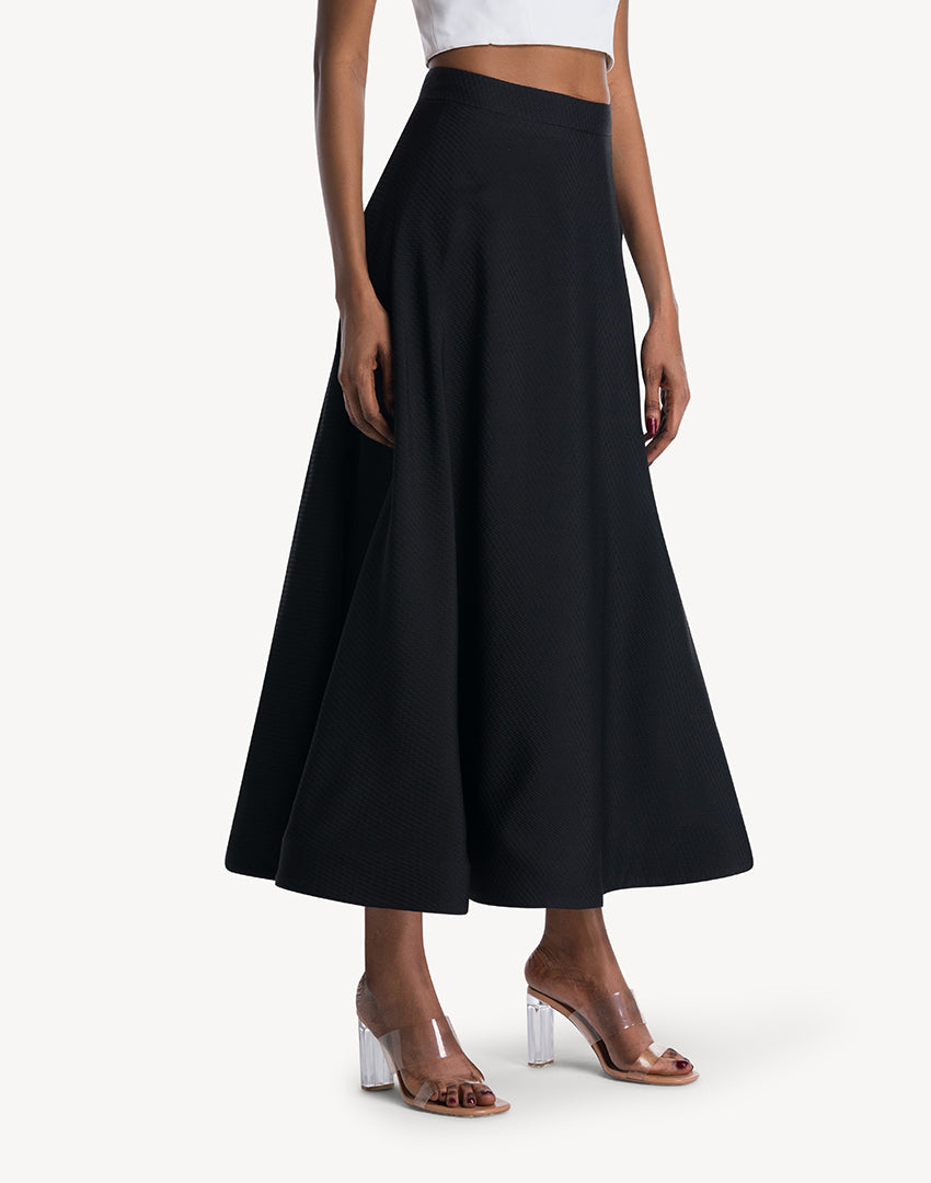 Nala Silk A-line Skirt
