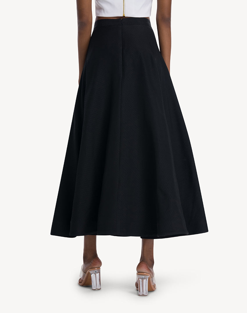 Nala Silk A-line Skirt
