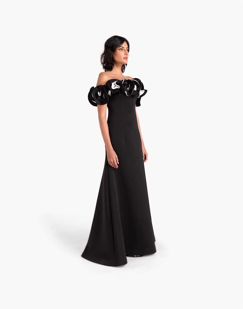 Floral Off Shoulder Maxi Dress