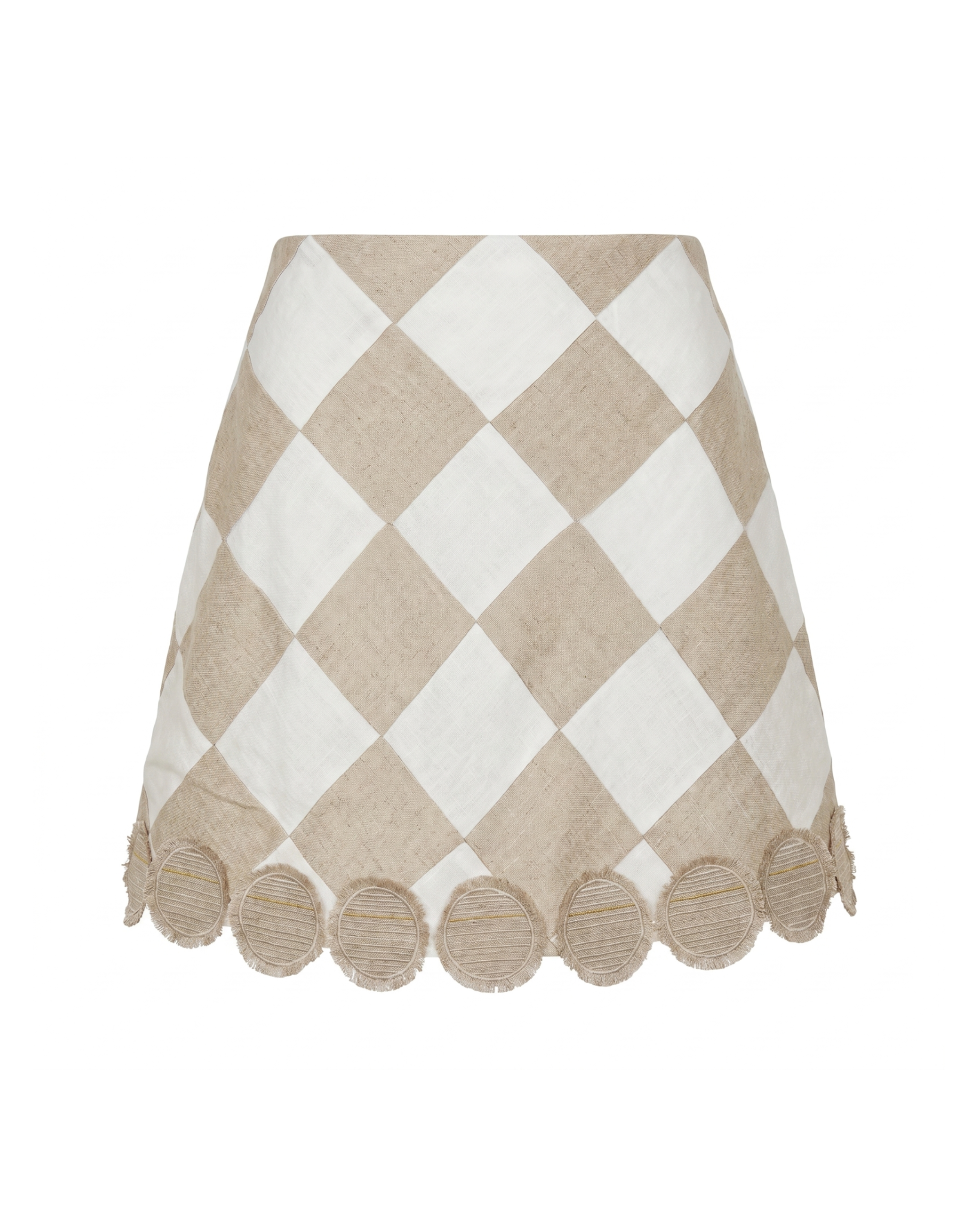 Hemp Checkered Mini Skirt