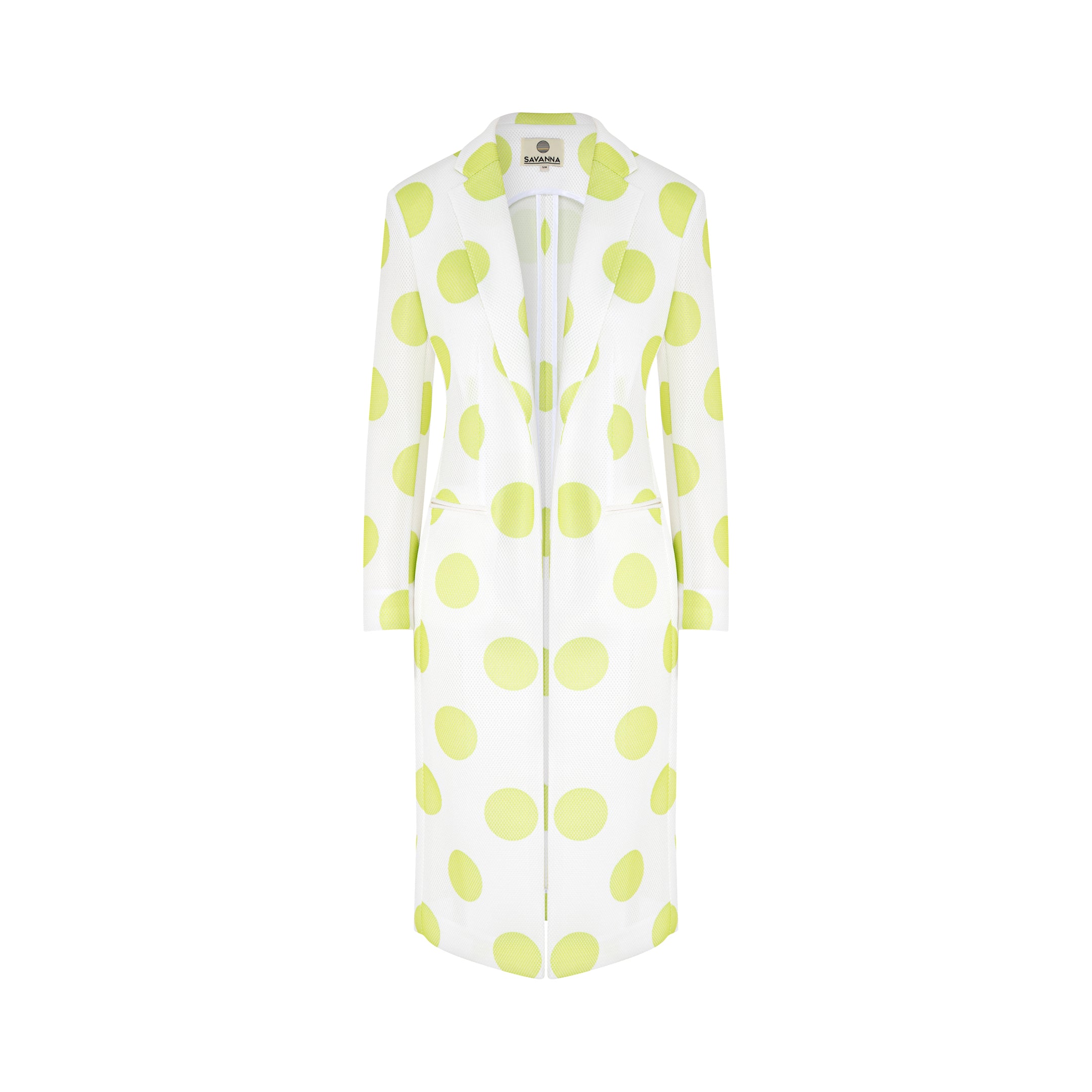 Polka Dots Summer Long Jacket - Green