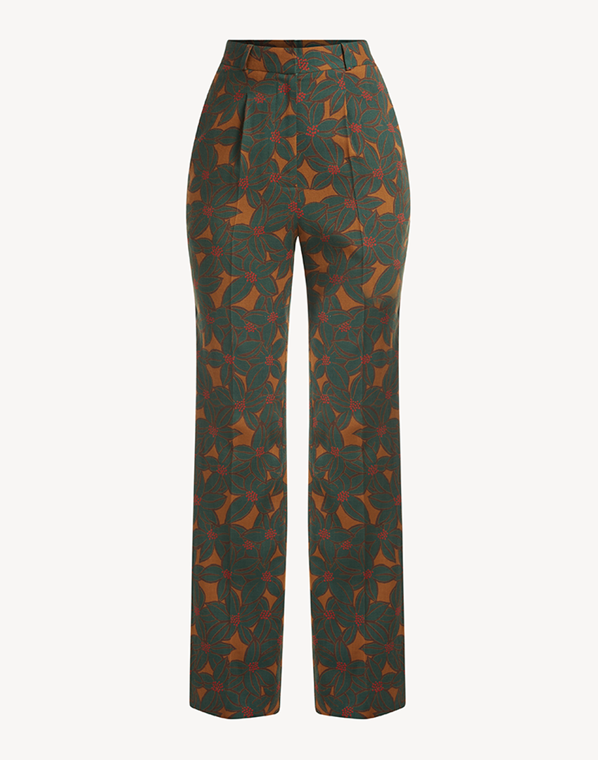 Wool Printed Trousers