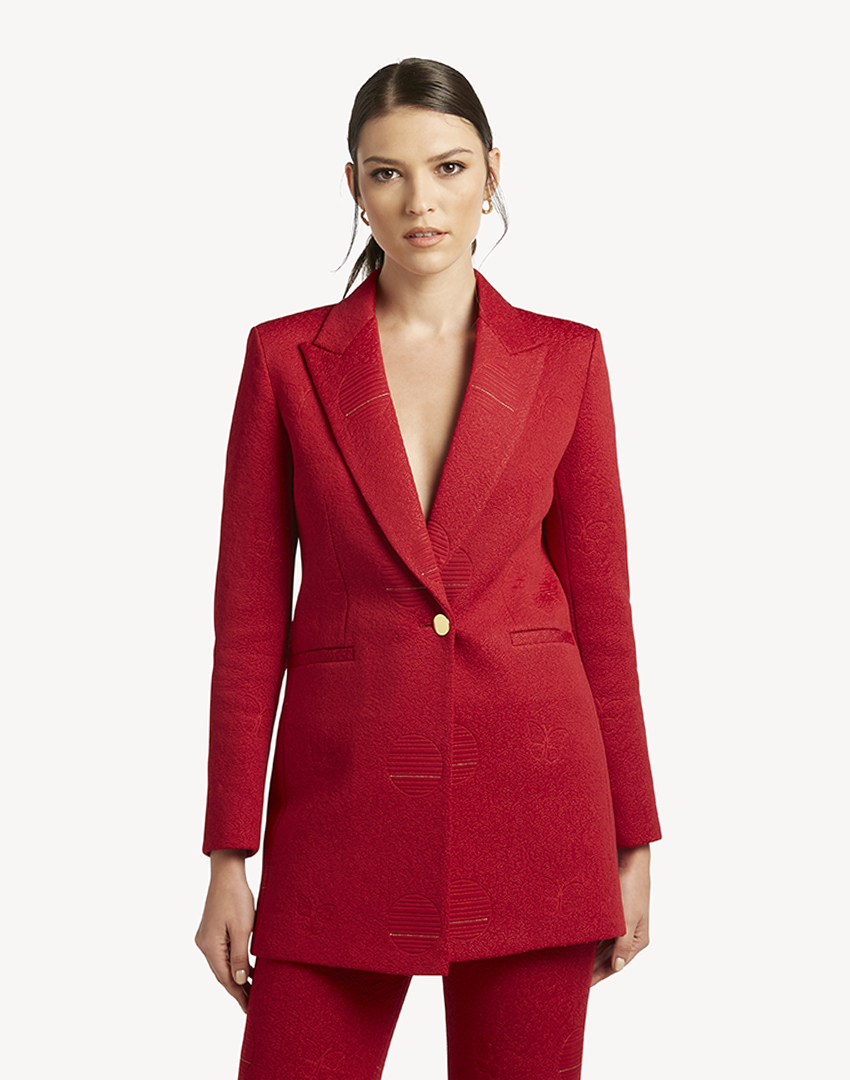 Butterfly Embroidered Blazer