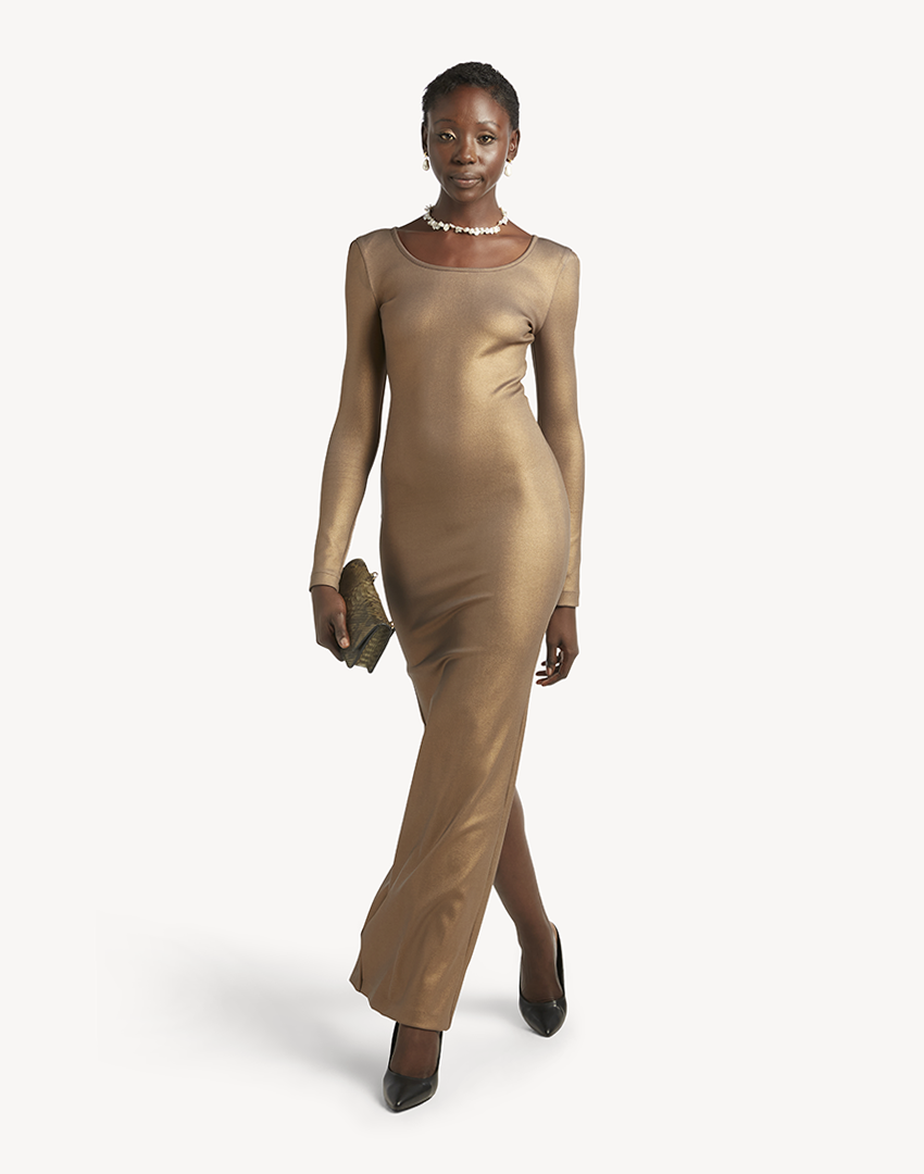 Metallic Bodycon Maxi Dress Metallic Bodycon Maxi Dress