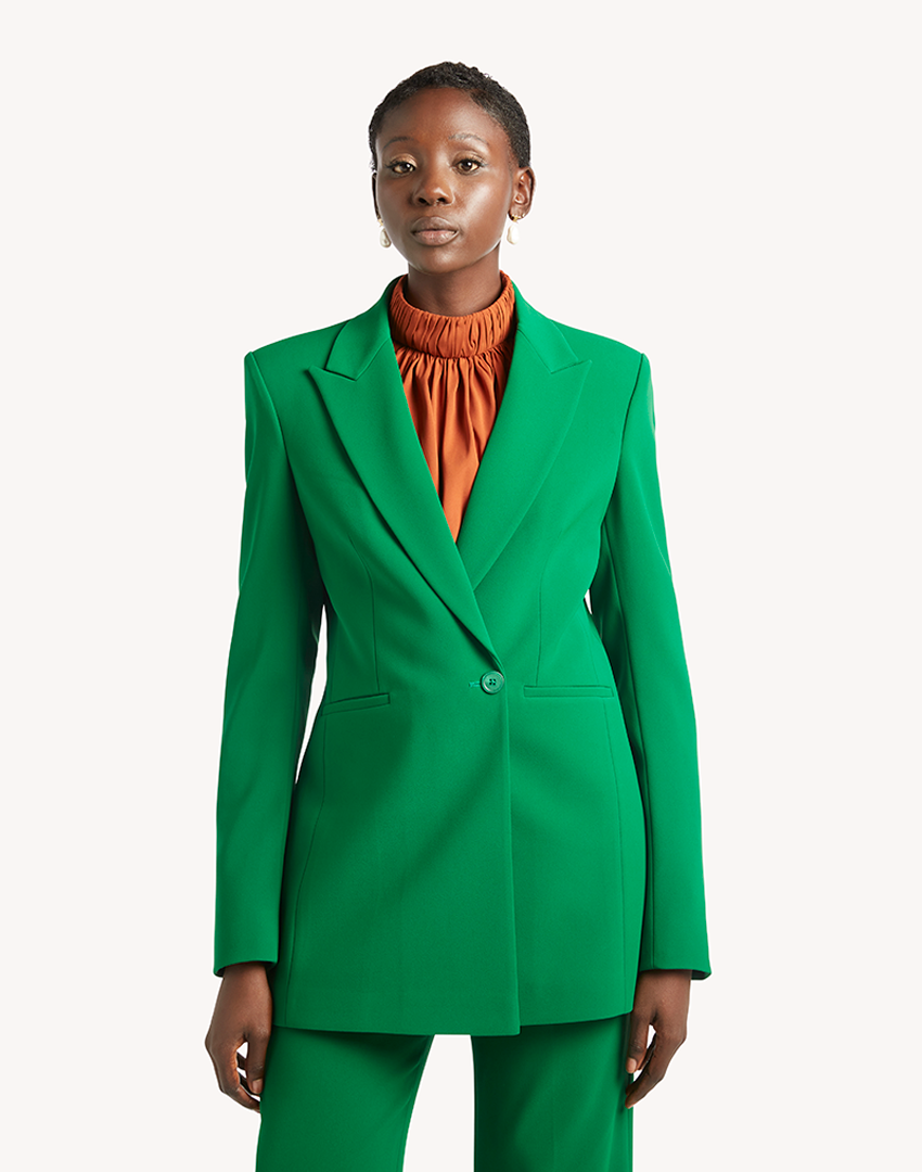 Lou Crepe Jacket - Green