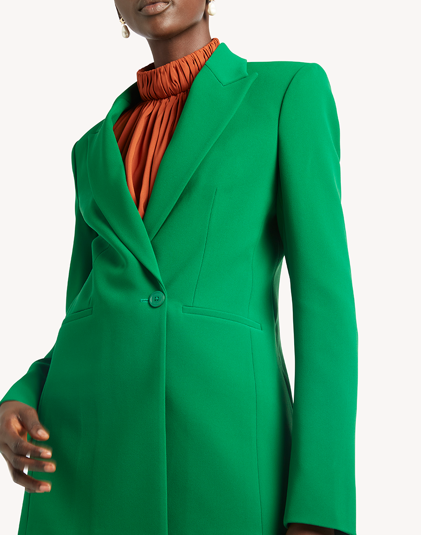 Lou Crepe Jacket - Green