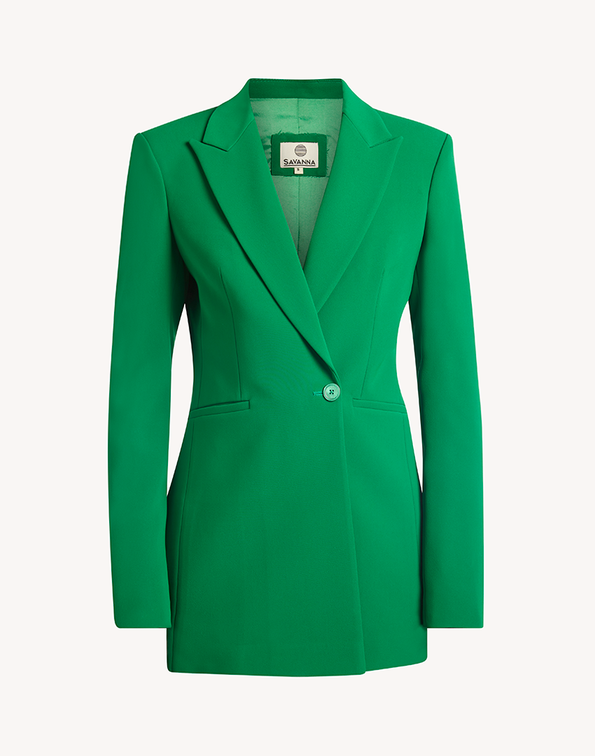 Lou Crepe Jacket - Green